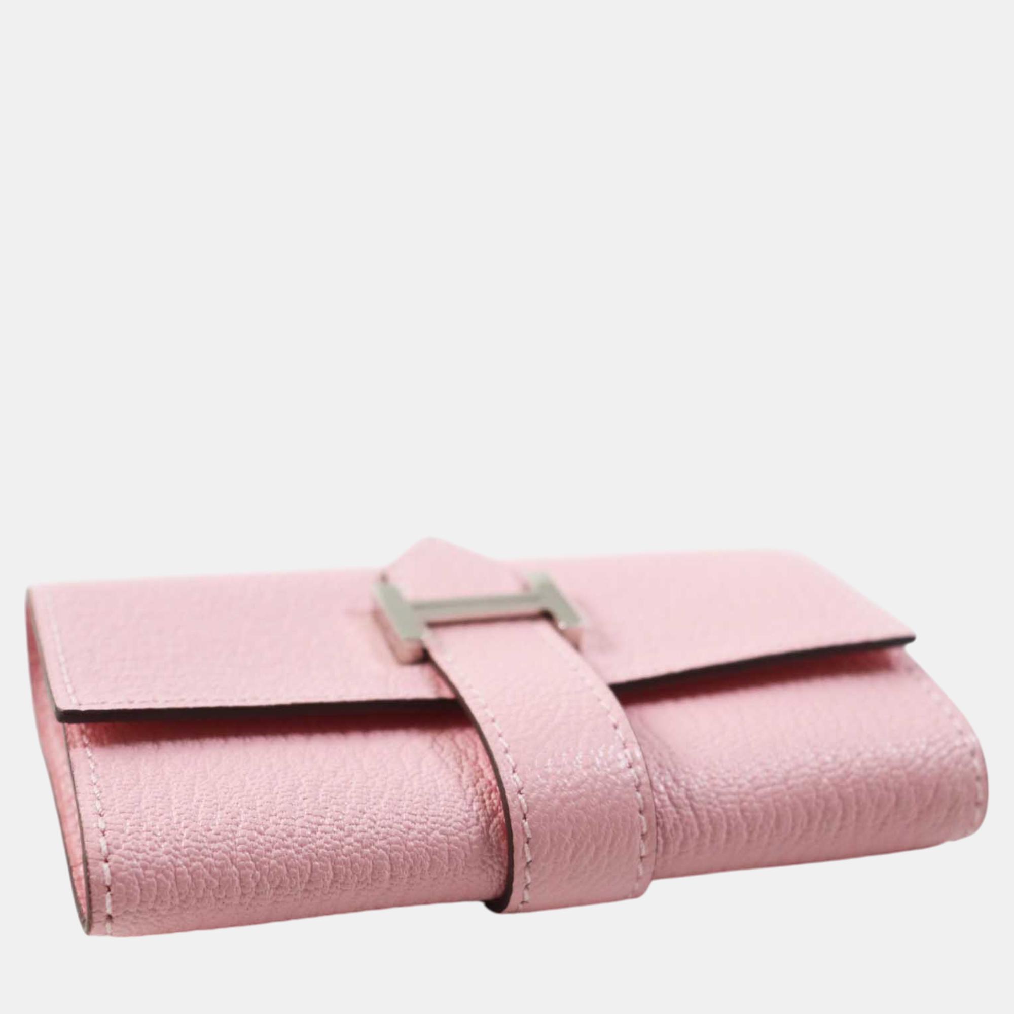 Hermes Chevre Mysore Key Holder Z Stamp 2021 Pink Leather