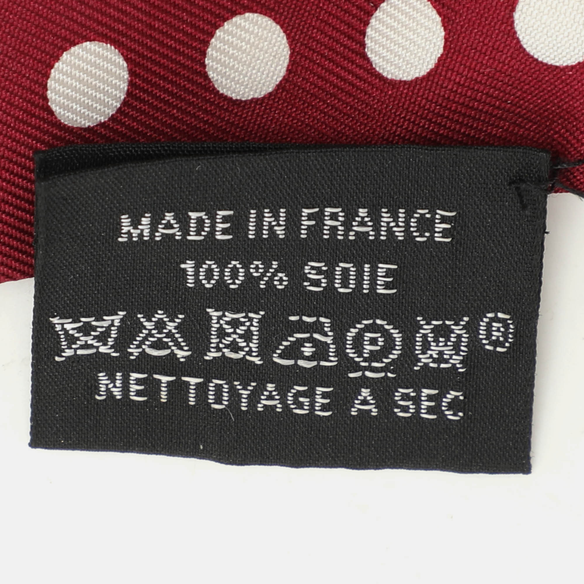 Hermès Burgundy Peuple Du Vent Bandana Silk Twilly