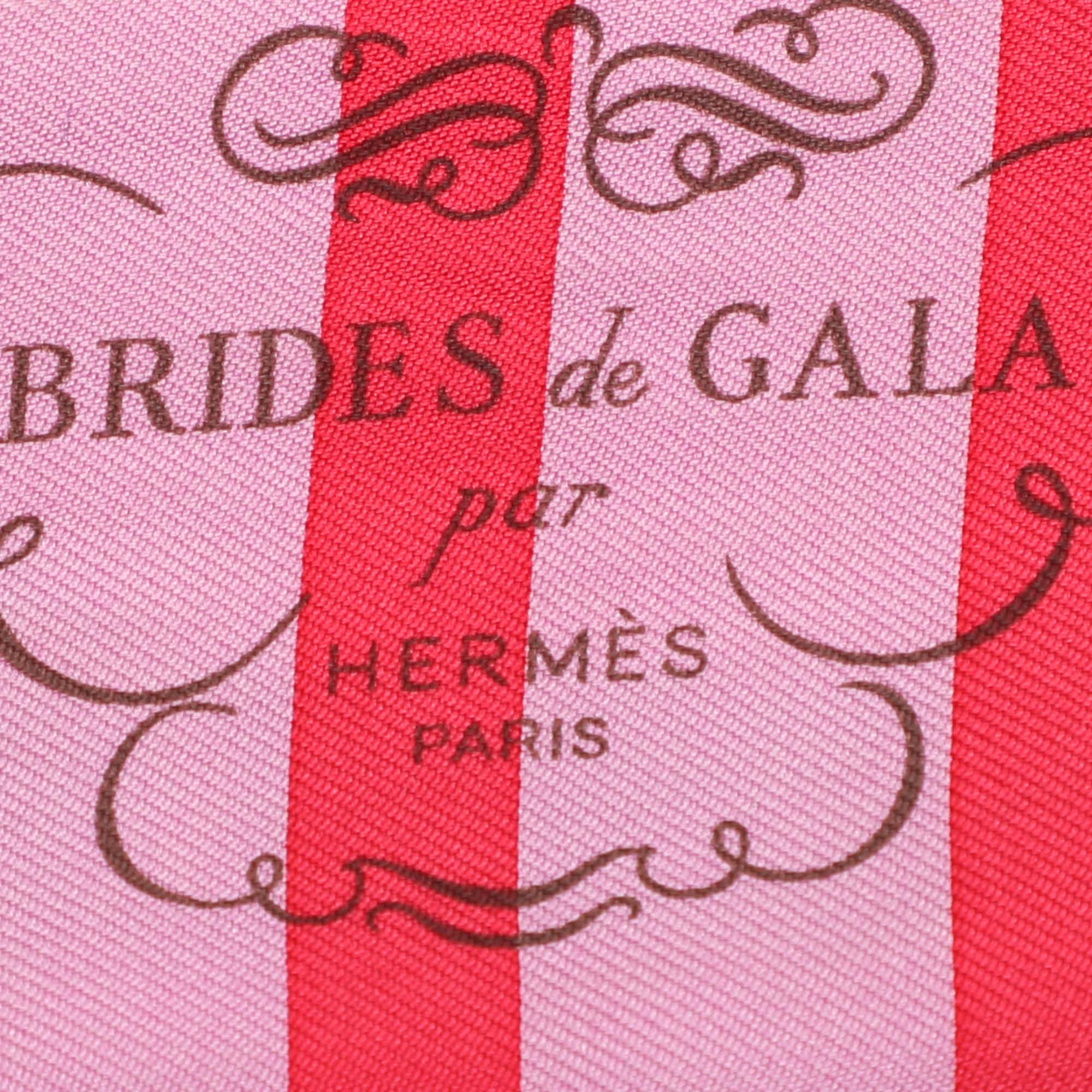 Hermes Pink Brides De Gala Bayaderes Silk Twilly