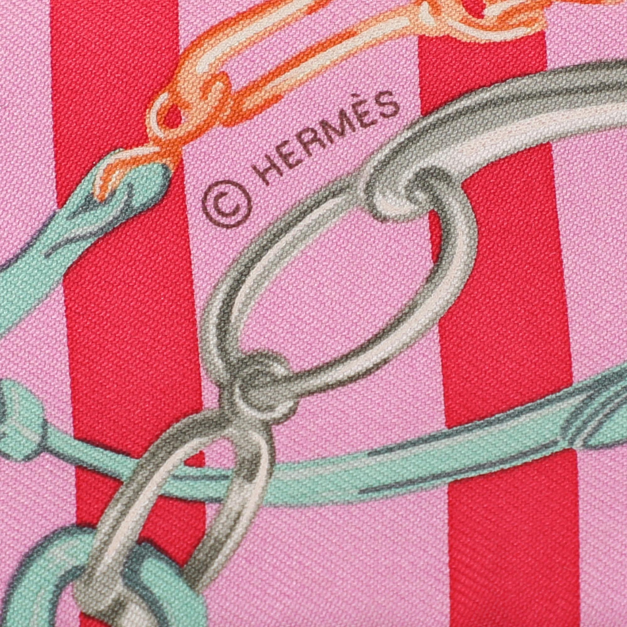 Hermes Pink Brides De Gala Bayaderes Silk Twilly