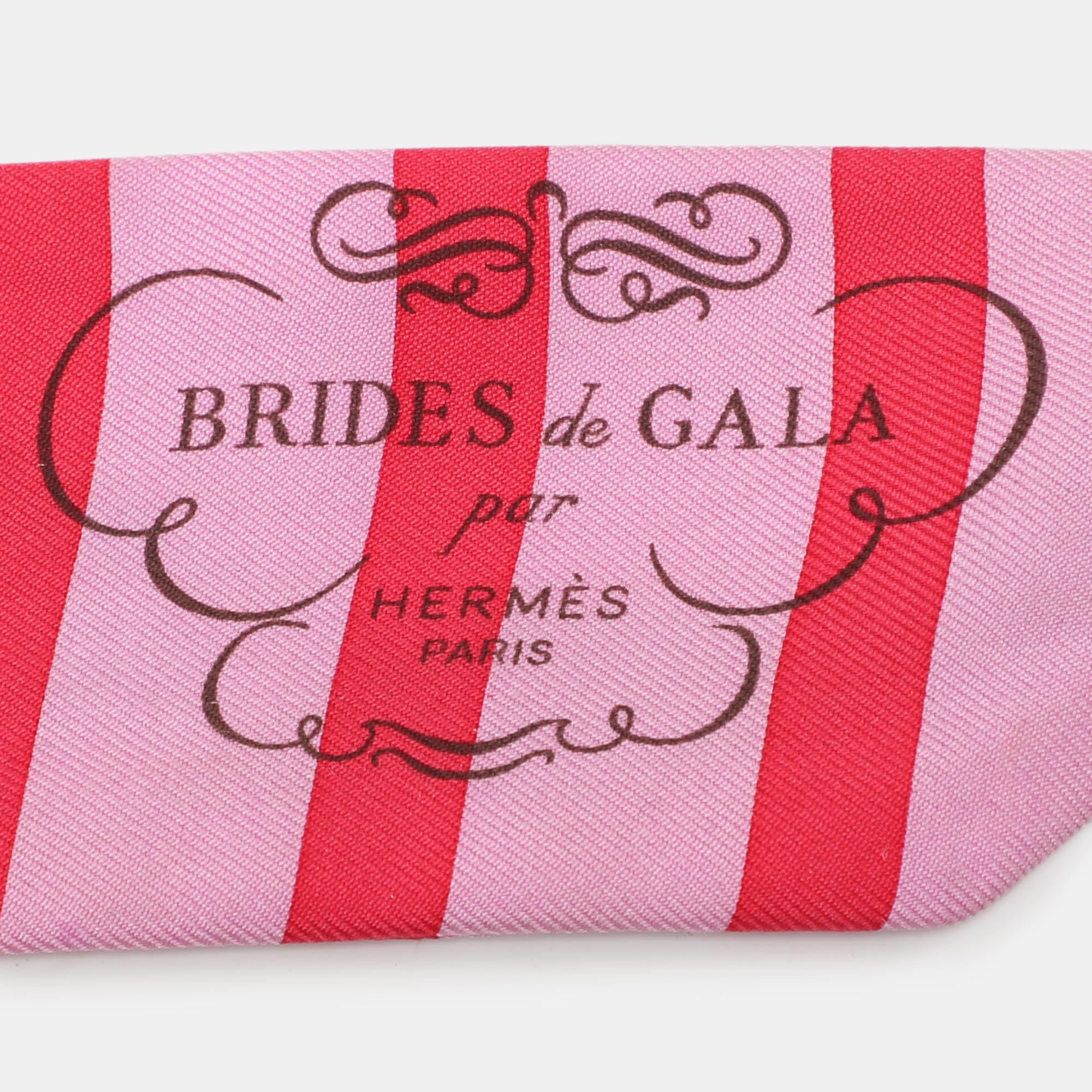 Hermes Pink Brides De Gala Bayaderes Silk Twilly