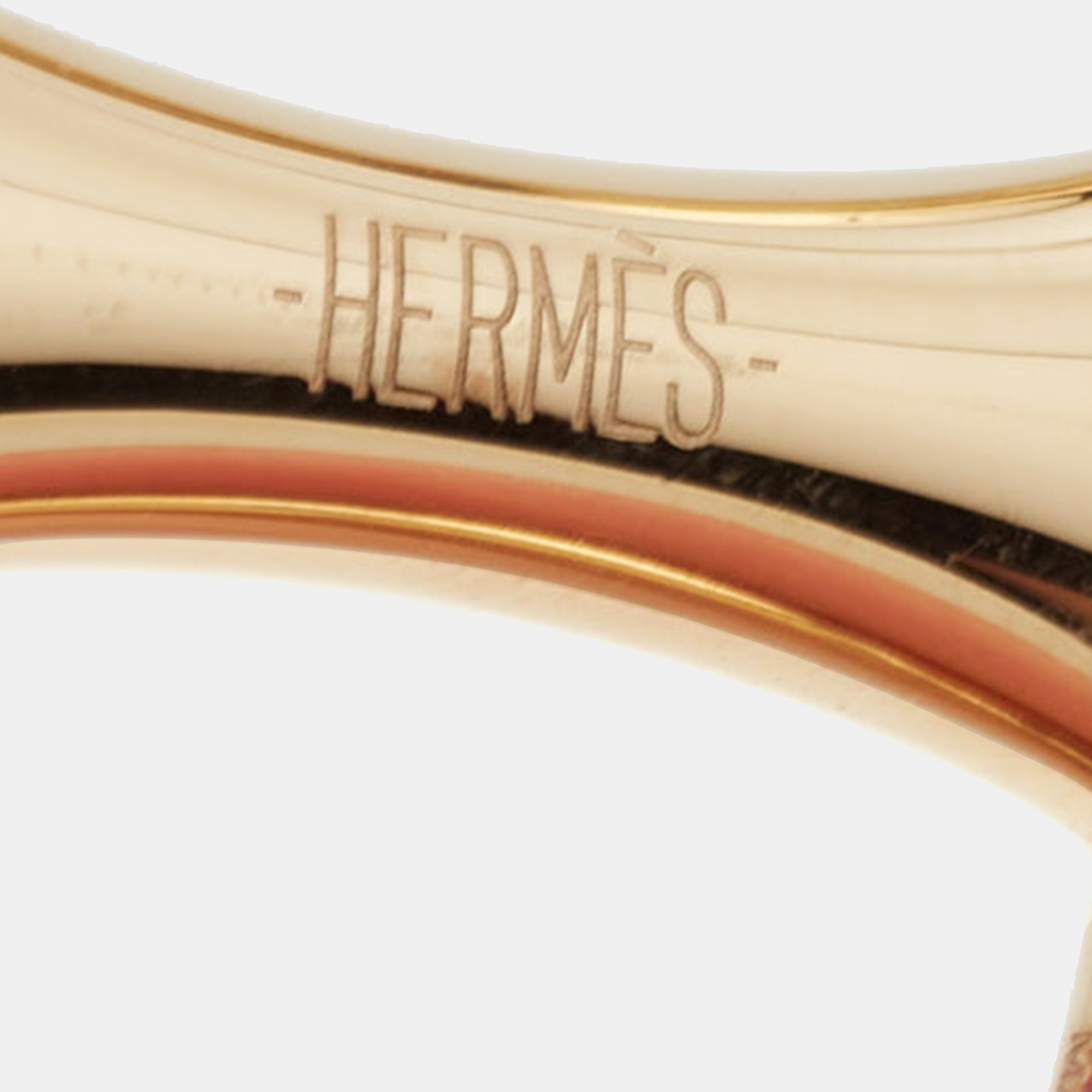 Hermes Chaine D'Ancre Gold Tone Scarf Ring