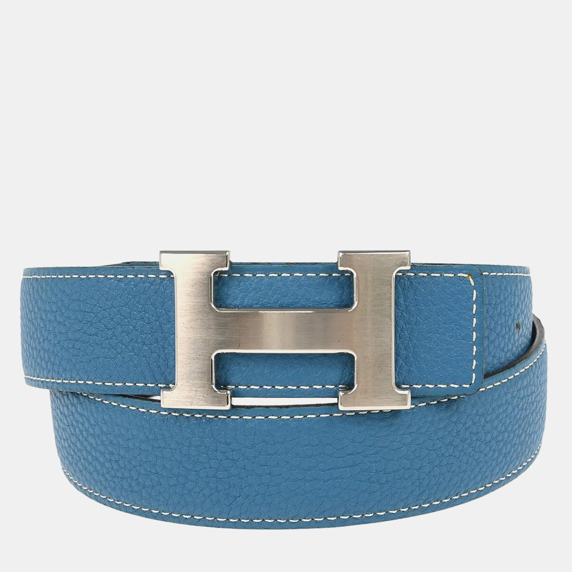 Hermes Blue Taurillon Clemence Reversible Belt Small Size 80, Black
Hermes Blue Taurillon Clemence Reversible Belt Small Size 80, Black