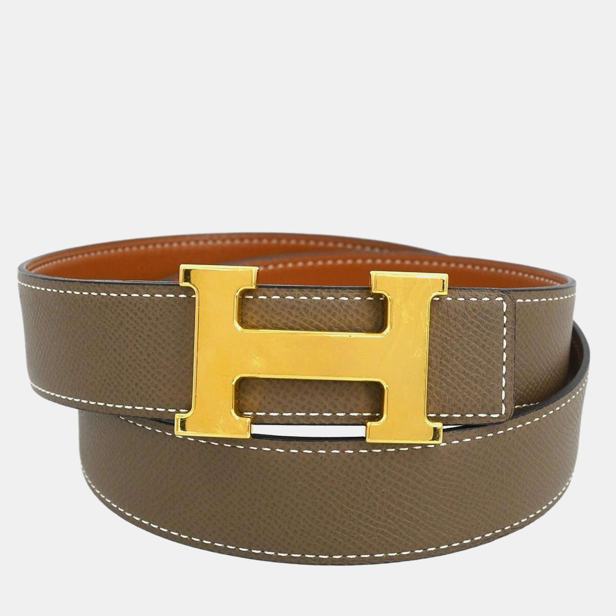 Hermes Brown/Gray Epsom Swift Small Reversible Constance Belt Size 90
Hermes Brown/Gray Epsom Swift Small Reversible Constance Belt Size 90