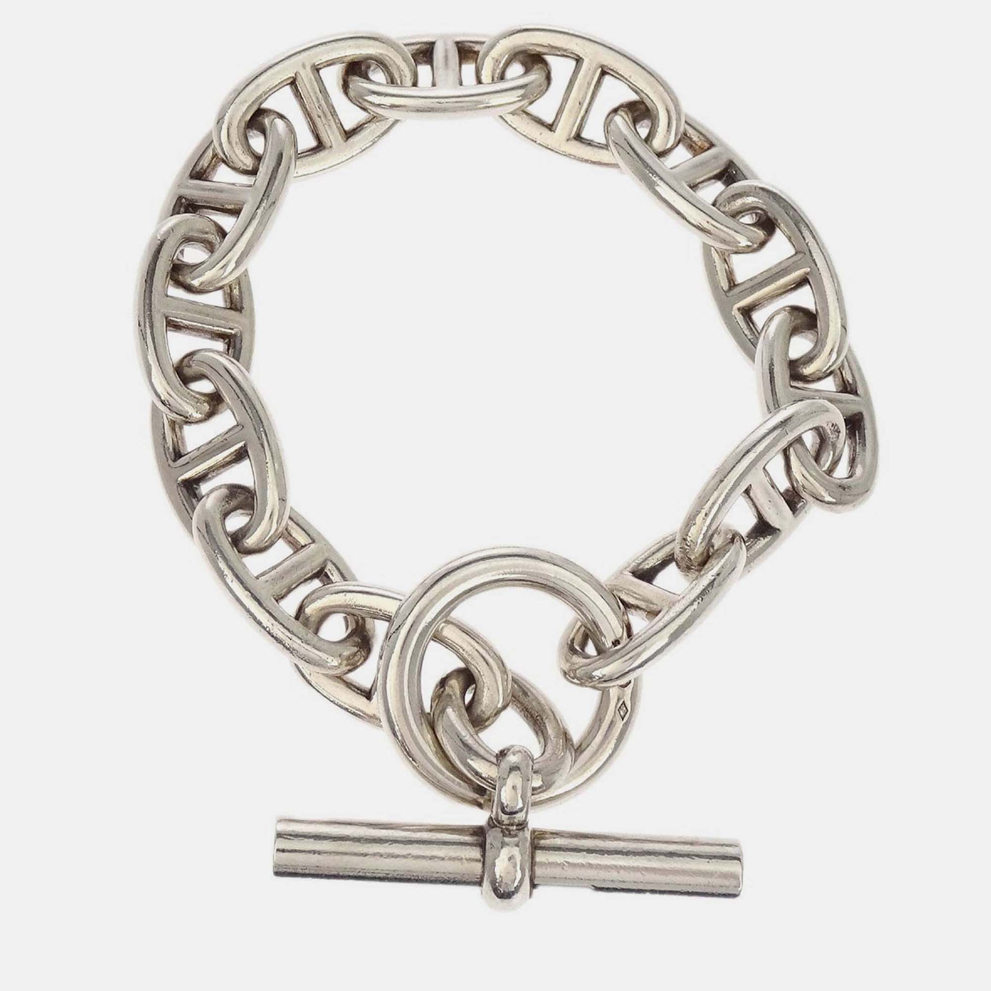 Hermes Chaine d'Ancre TGM Bracelet Ag925 Silver 
Hermes Chaine d'Ancre TGM Bracelet Ag925 Silver
