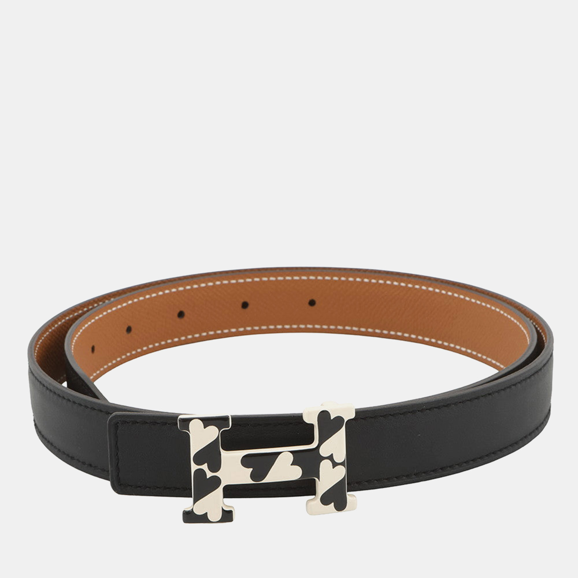 Hermes H Enamel Cool Buckle Reversible Belt Black/Gold Swift Leather Epsom Size
Hermes H Enamel Cool Buckle Reversible Belt Black/Gold Swift Leather Epsom Size