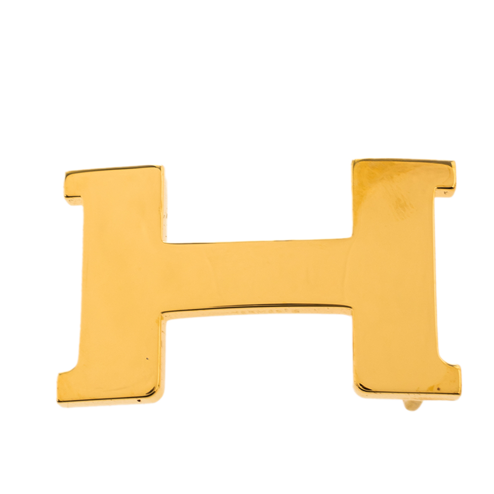 Hermes - Hermès gold plated constance mini belt buckle
