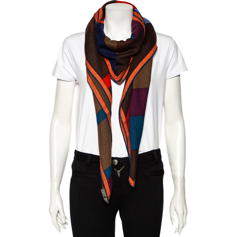 Hermes Multicolored Perspective Cavaliere Cashmere & Silk Scarf, Multicolor
Hermes Multicolored Perspective Cavaliere Cashmere & Silk Scarf, Multicolor