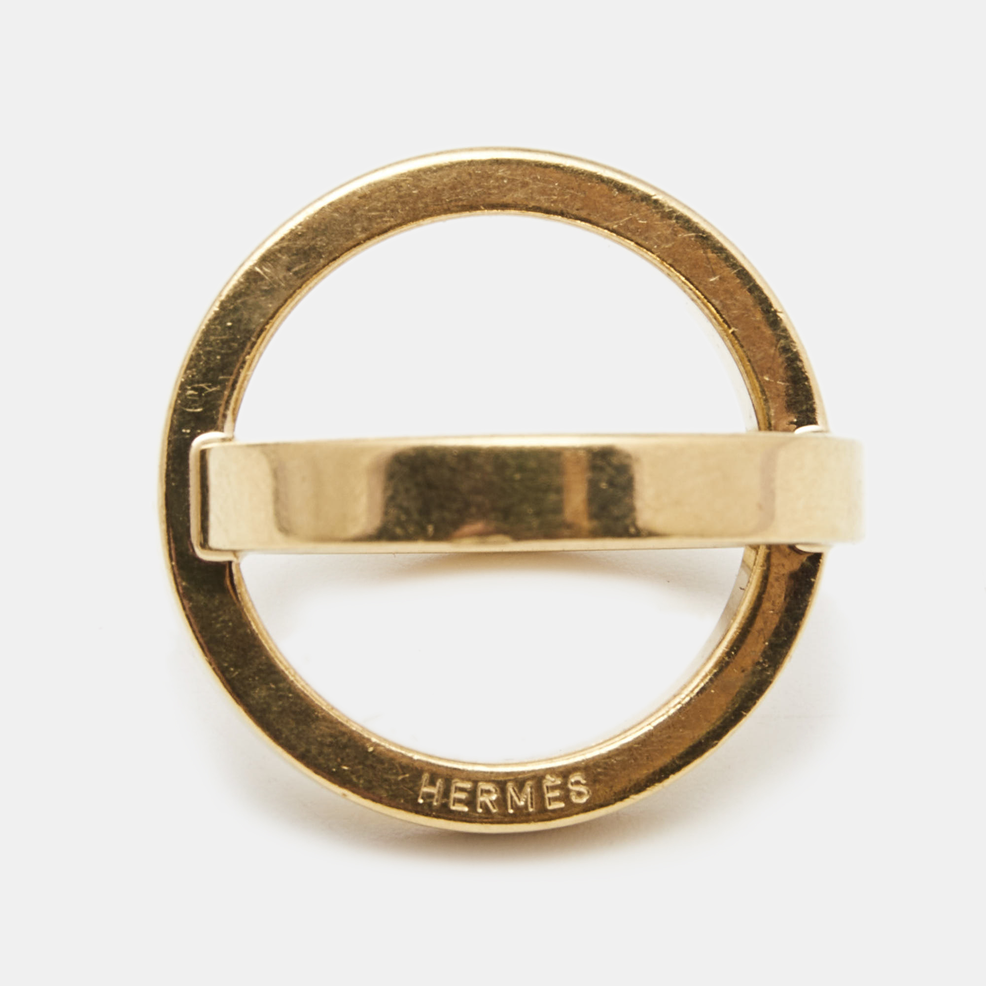 Hermes Bijouterie Fantaisie Gold Plated Cosmos Scarf Ring