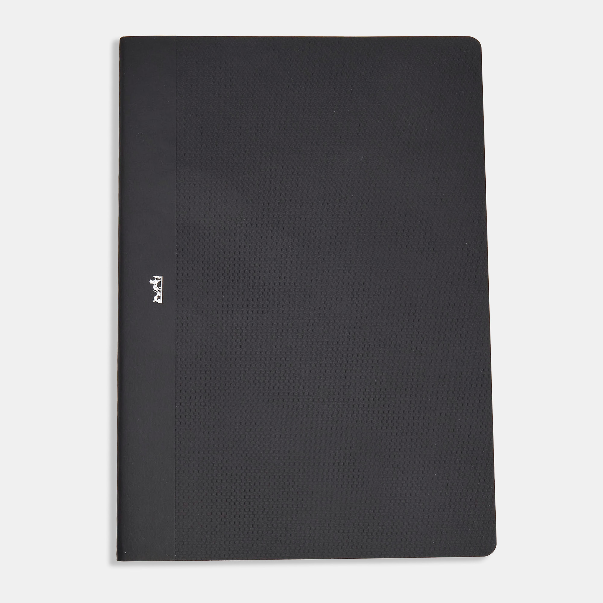 Hermès Black Grain D'H Blank Writing Pad