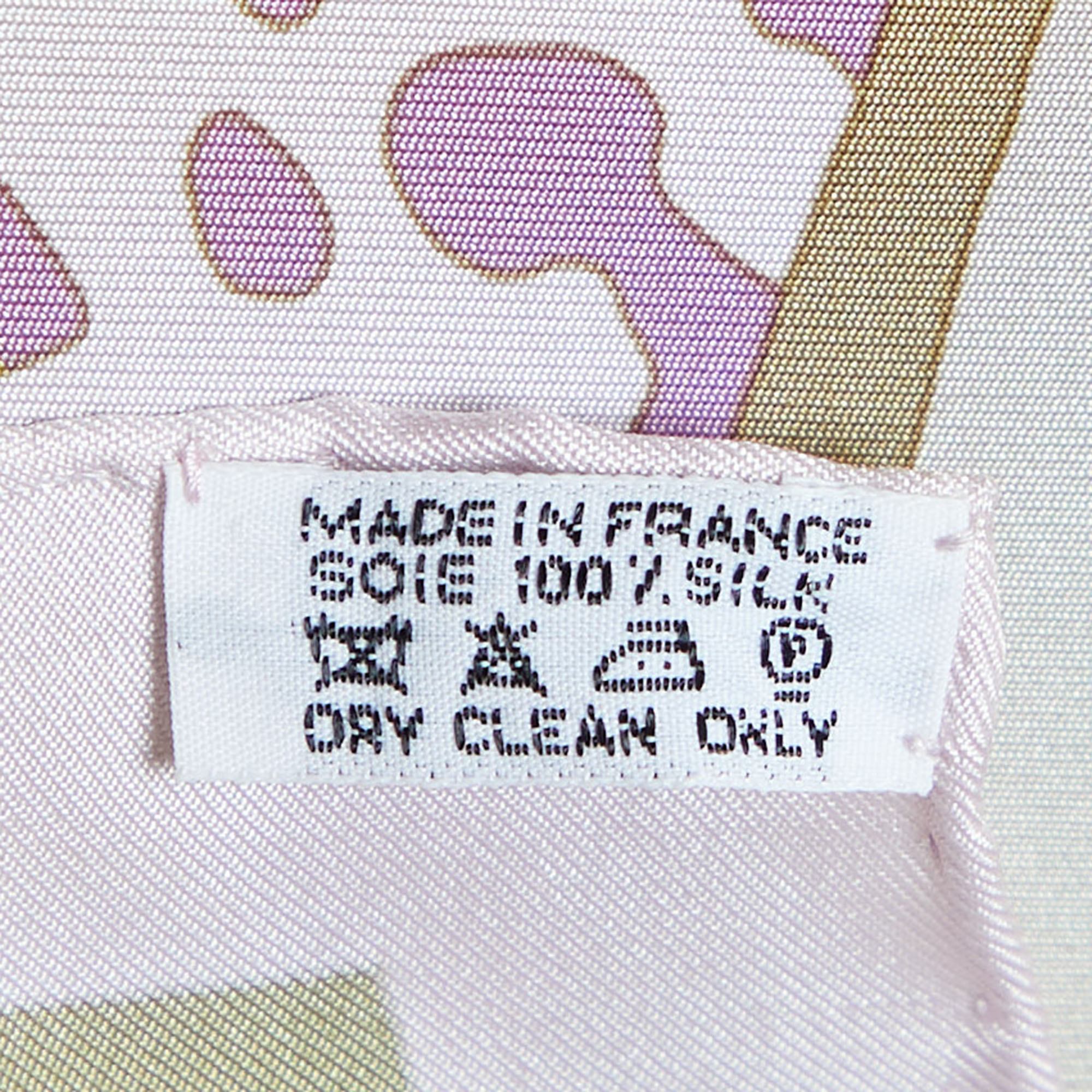 Hermès Multicolor Les Dix Cavaliers Printed Silk Square Scarf
