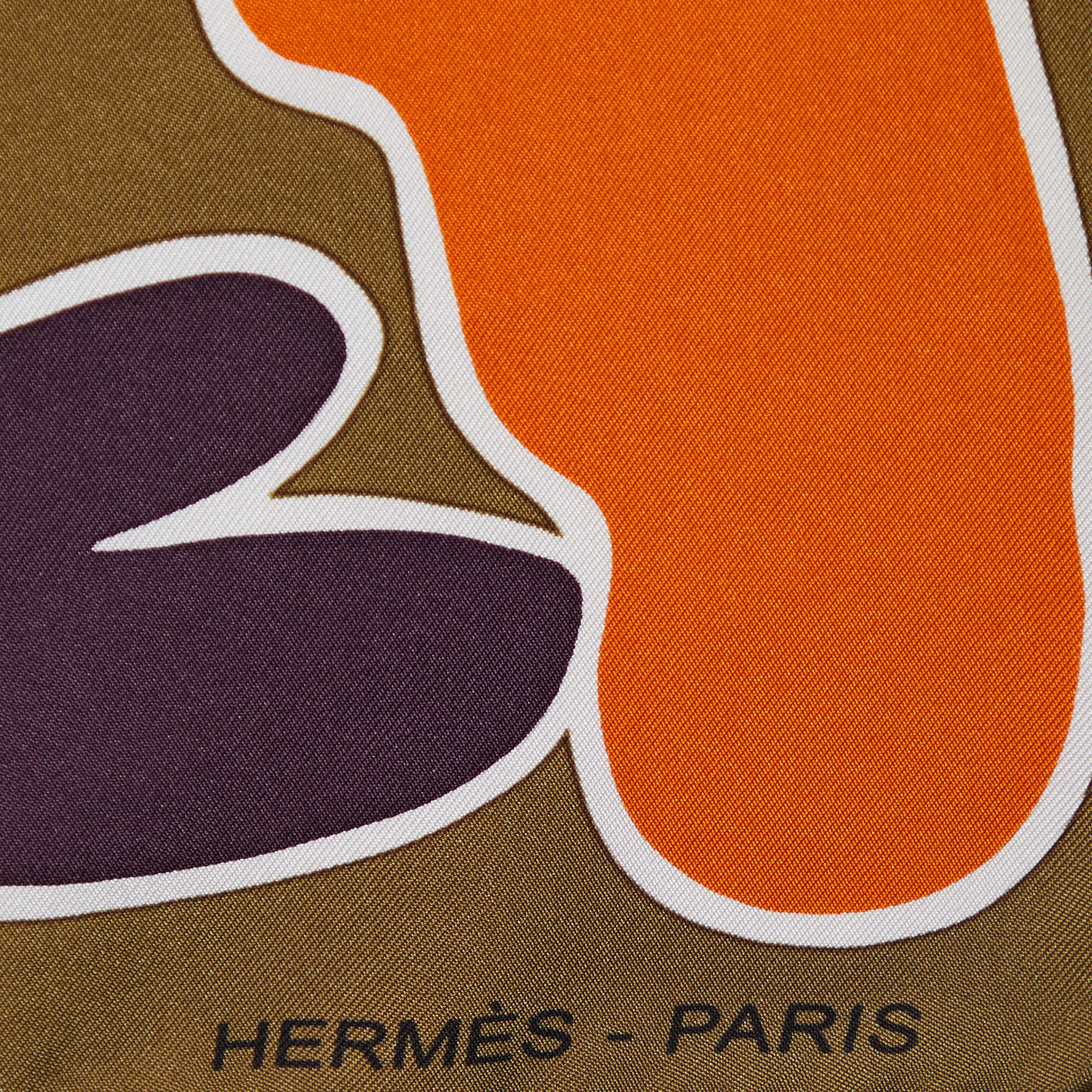 Hermès Multicolor Lilanga Printed Silk Square Scarf