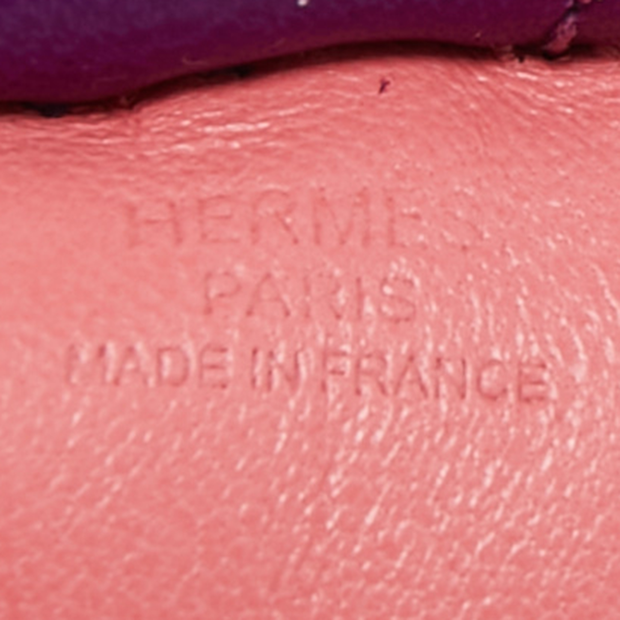 Hermes Rose Candy/Ultraviolet/Gold Milo Leather GriGri Rodeo Bag Charm PM