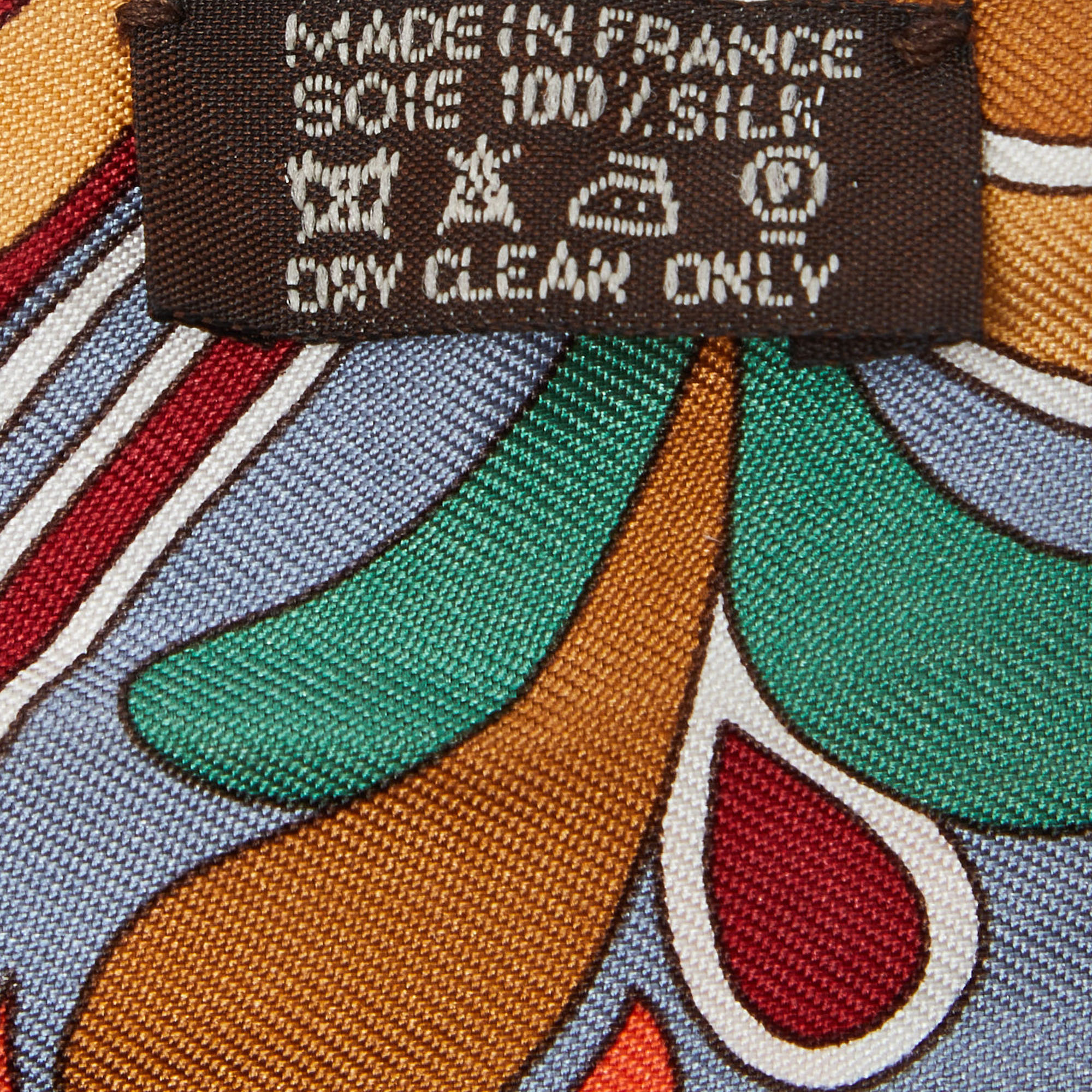 Hermès Multicolor Print Silk Hippie Twilly