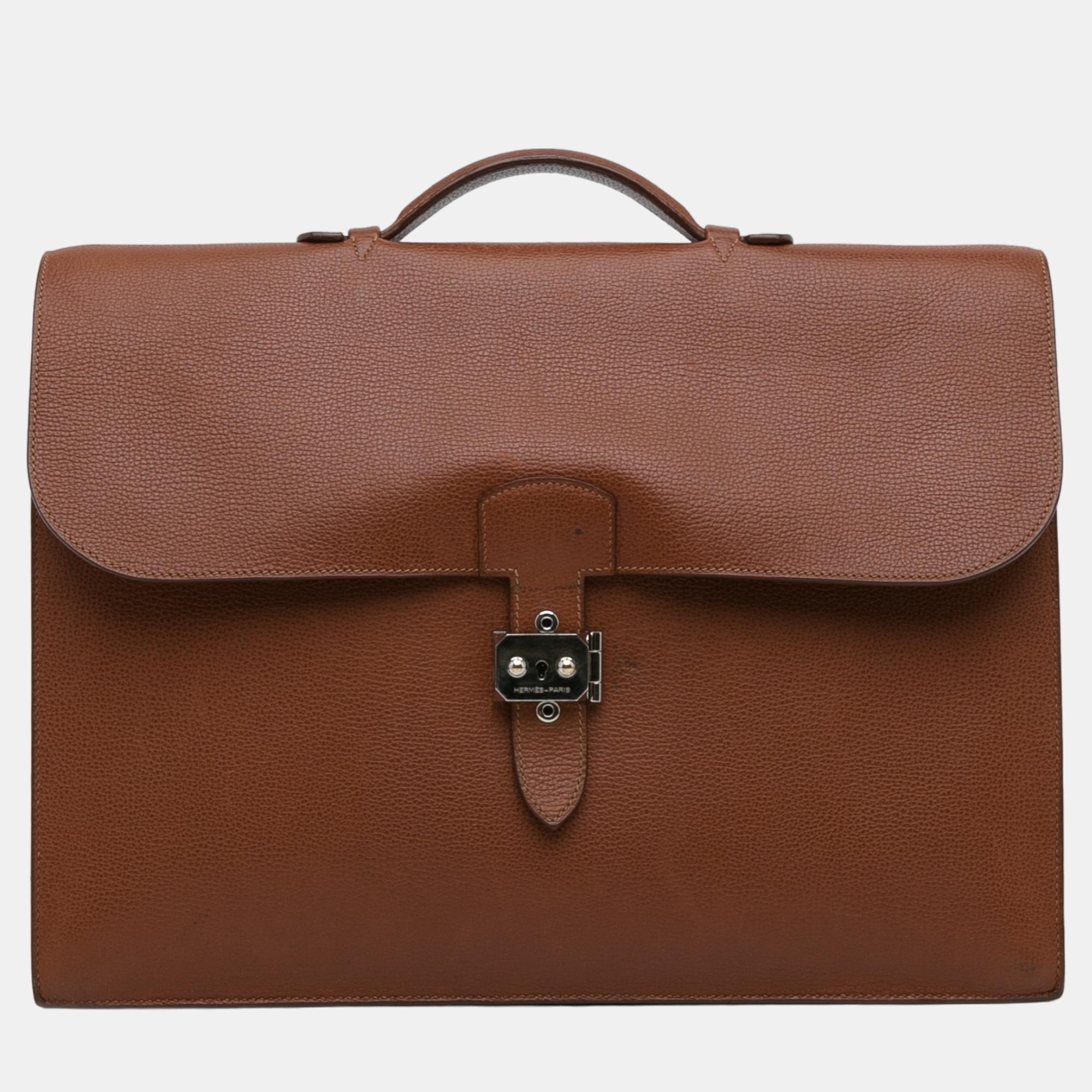Hermes Brown Togo Sac A Depeches