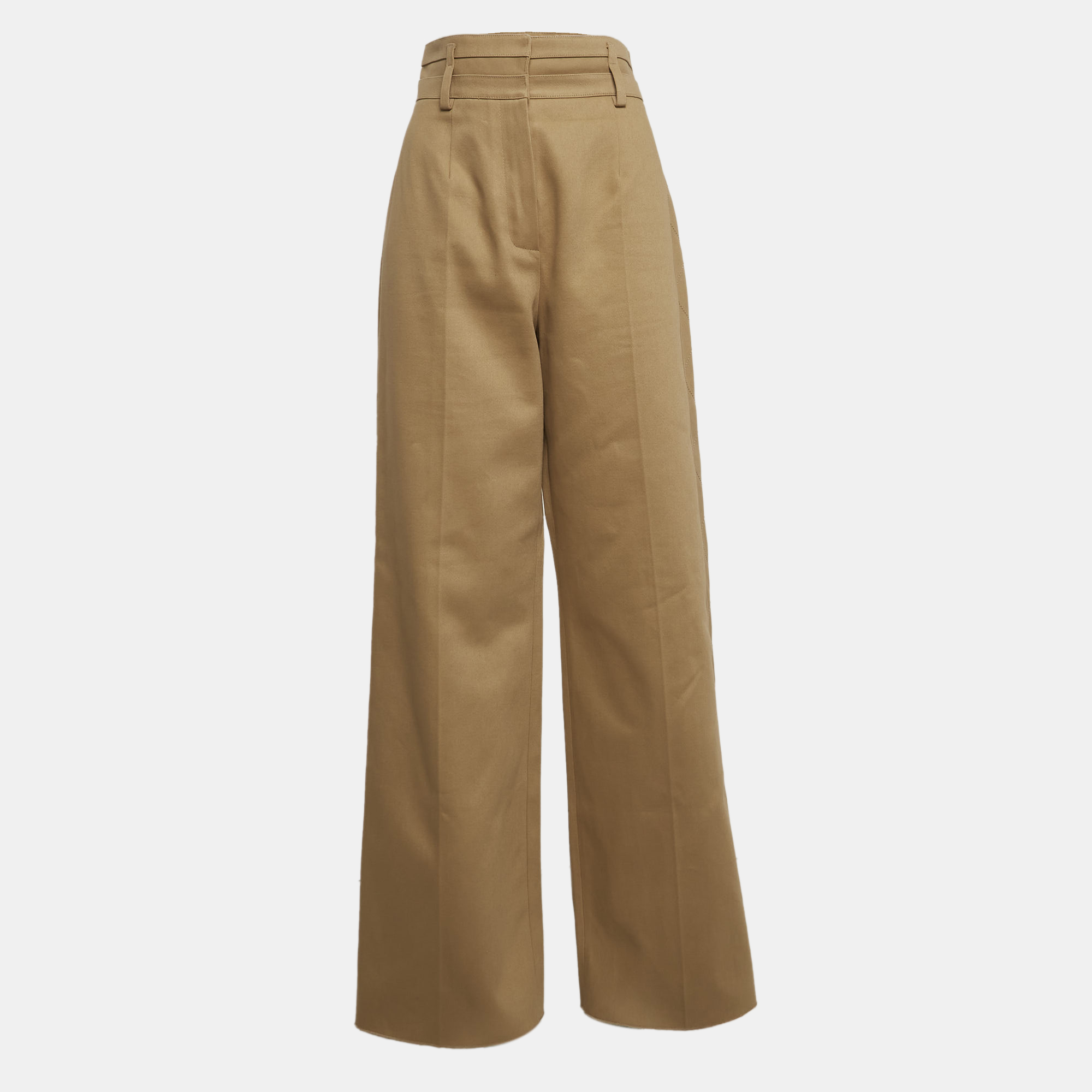 Hermes brown cotton loose pants m