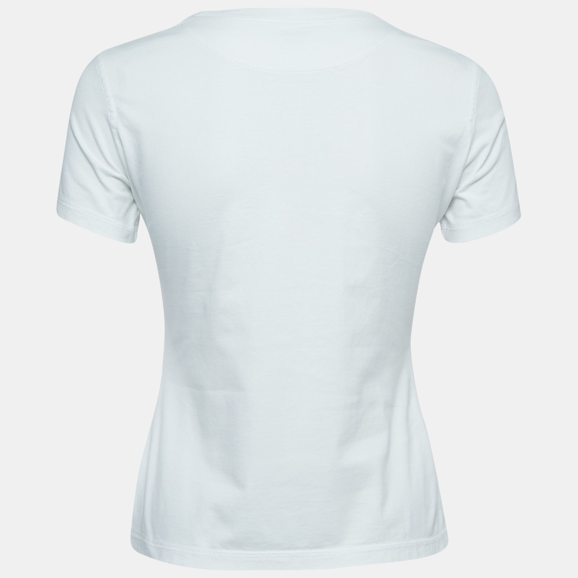 Hermes White Micro Print Cotton Short Sleeve T-Shirt 
Hermes White Micro Print Cotton Short Sleeve T-Shirt