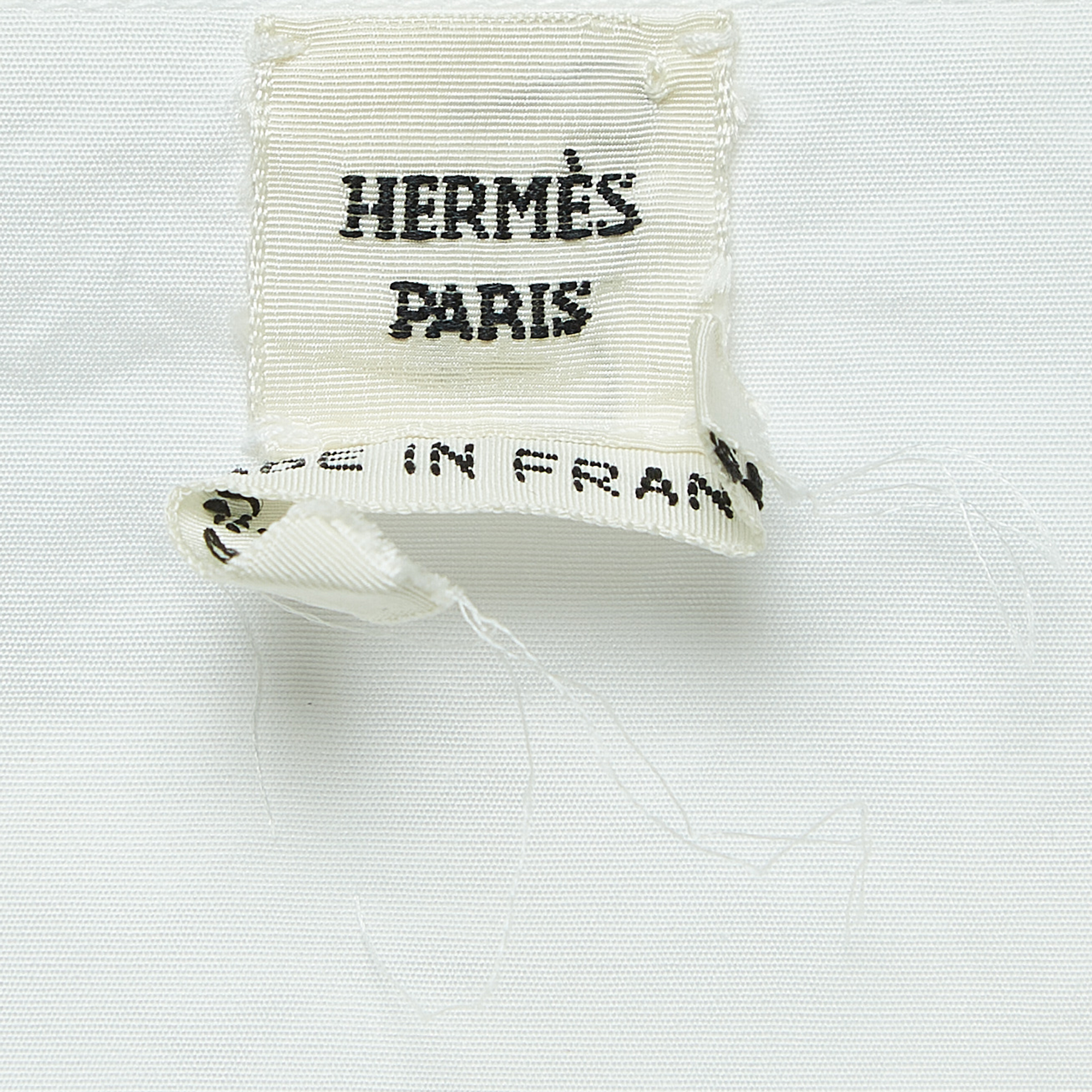 Hermes Vintage White Cotton Layered Sleeveless Top S