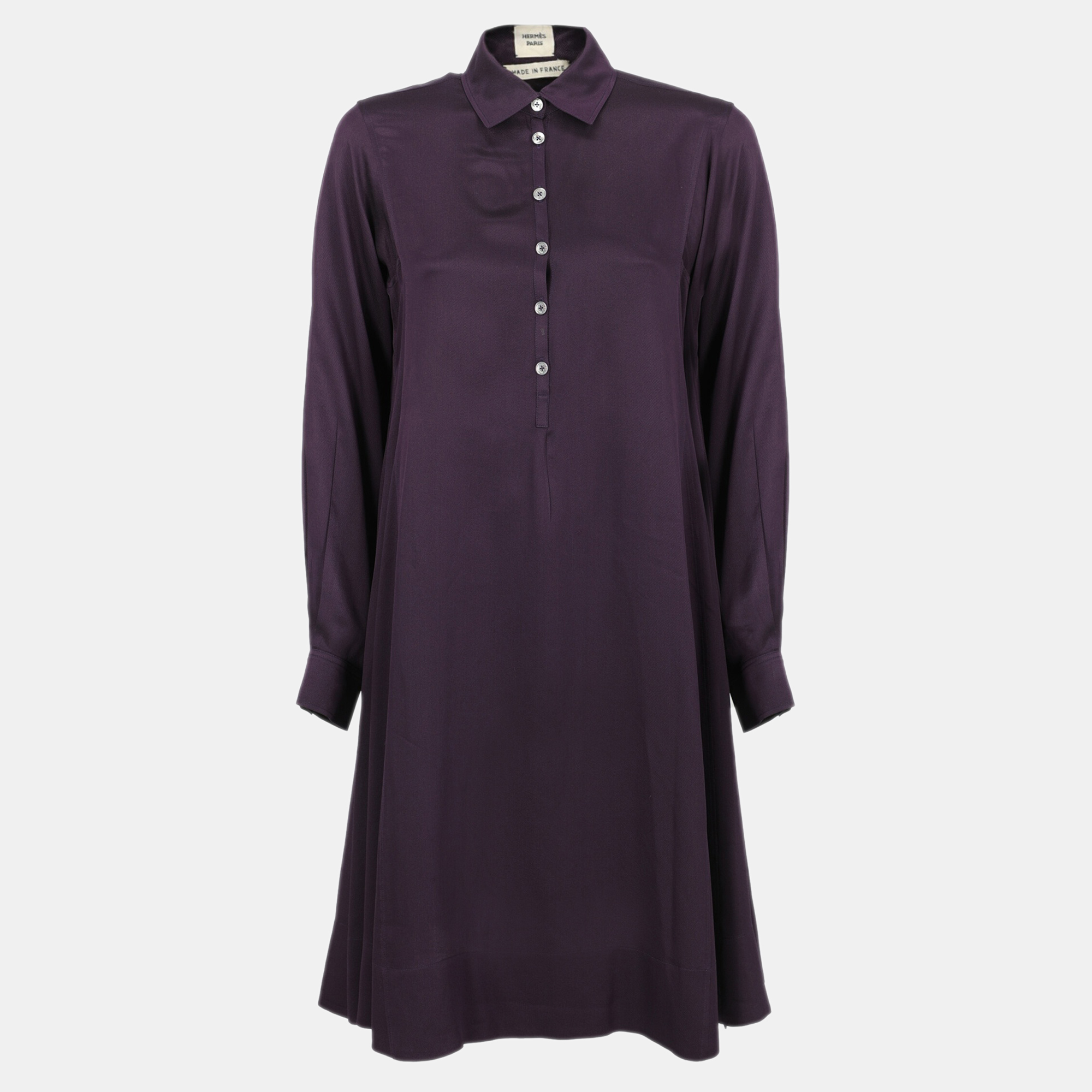 Hermes  Women's Silk Midi Dress - Purple - S