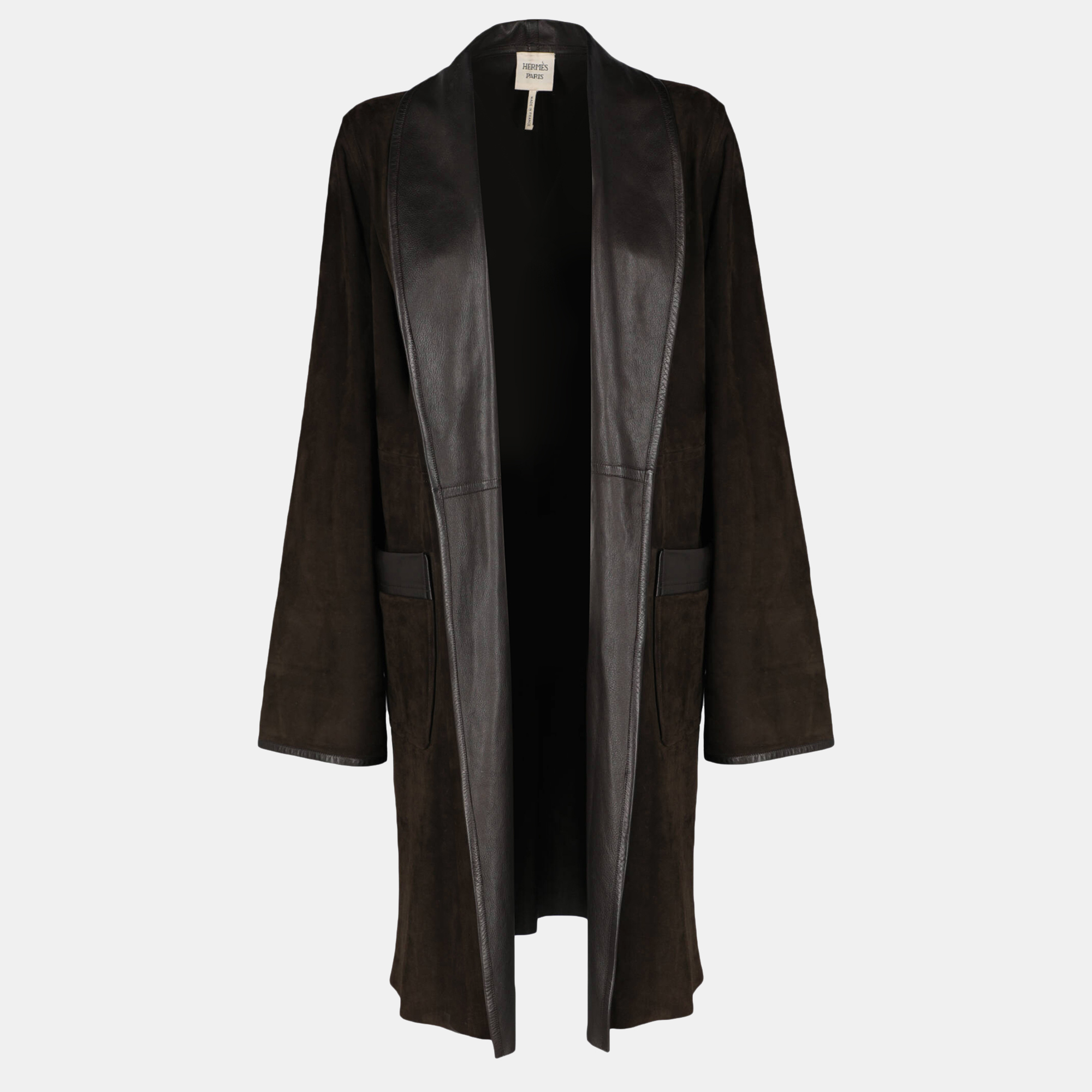 Hermes  Women's Leather Raincoat - Brown - M