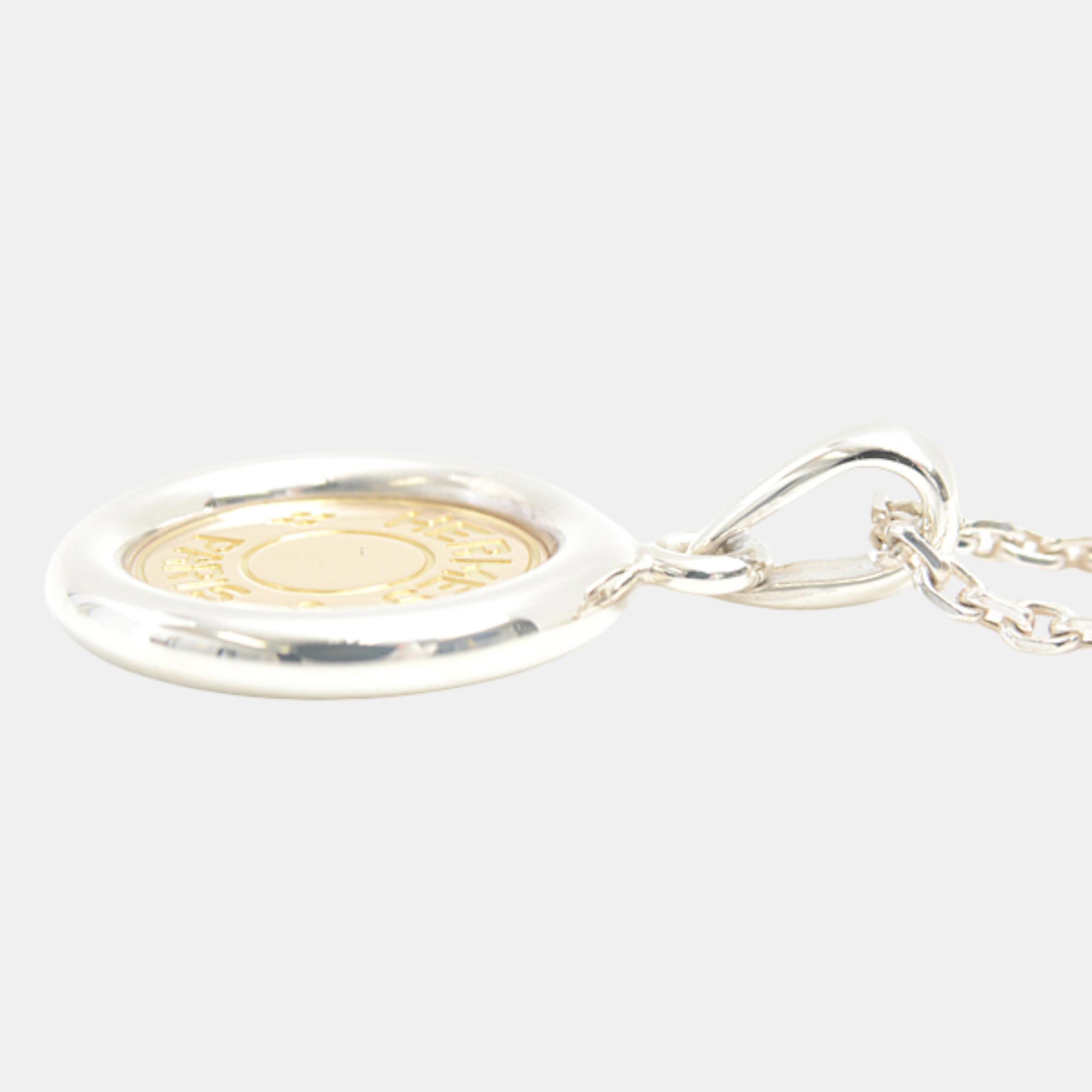 Hermes Silver Yellow Gold Necklace