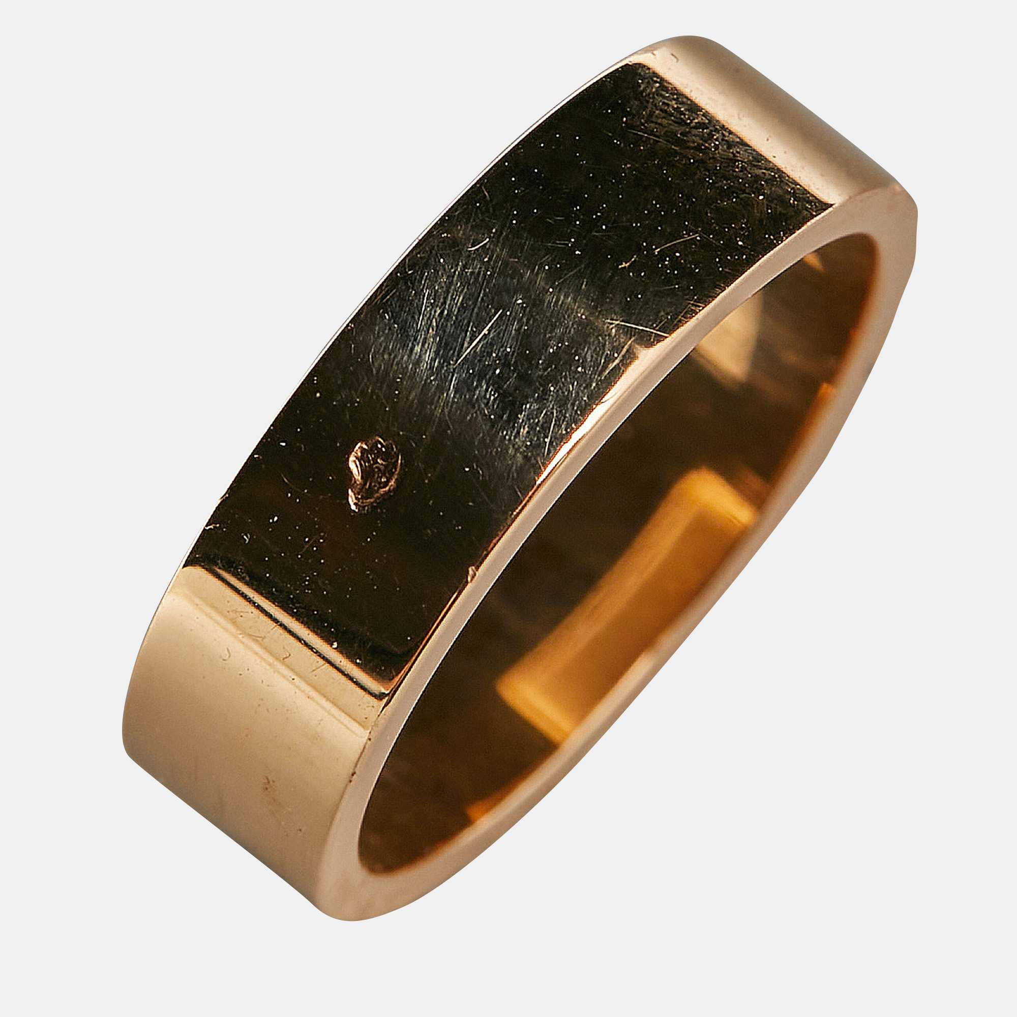 Hermes Collier De Chien 18k Rose Gold Small Model Ring Size 47