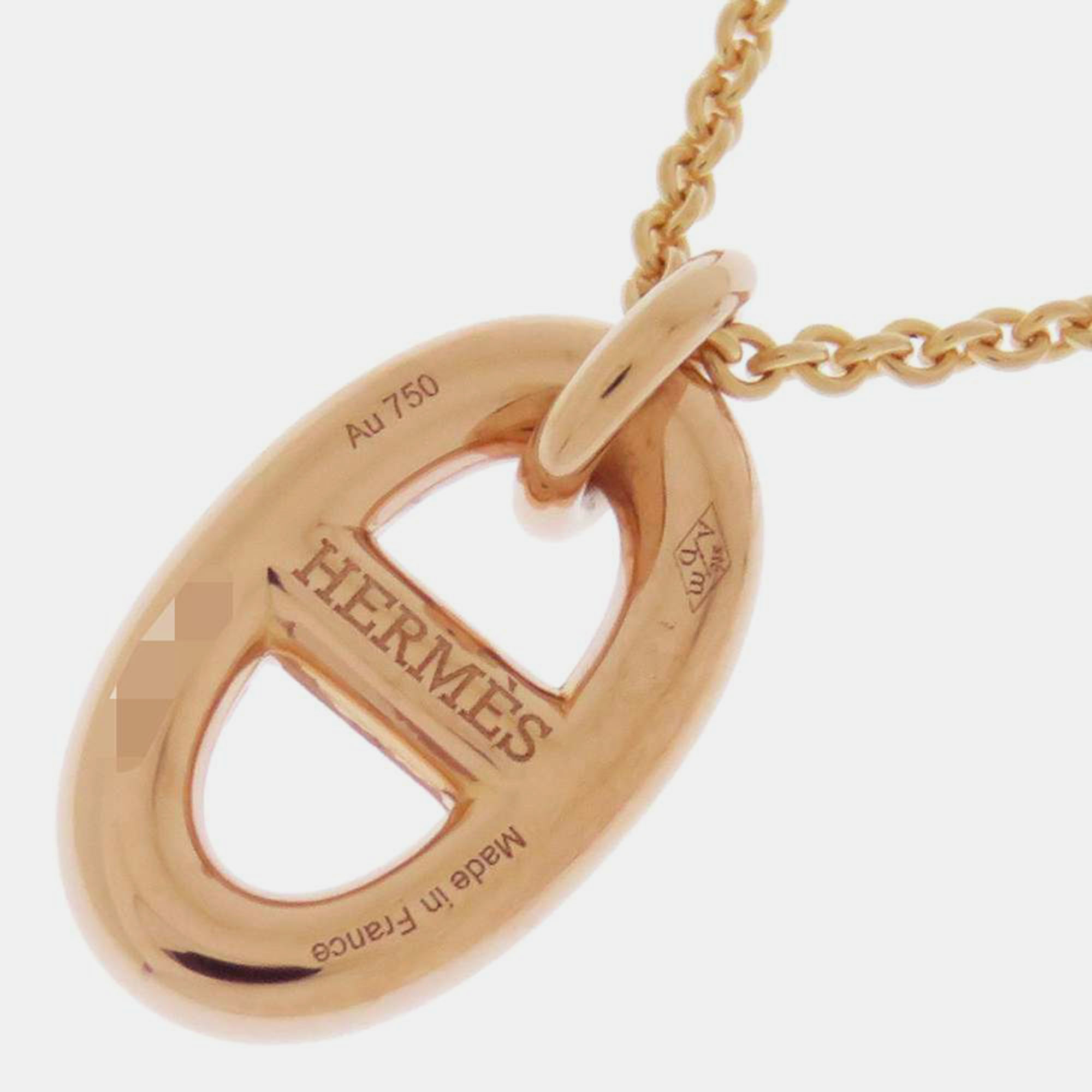 HERMES Chaine D'Ancre Farandole Necklace 18K Pink Gold