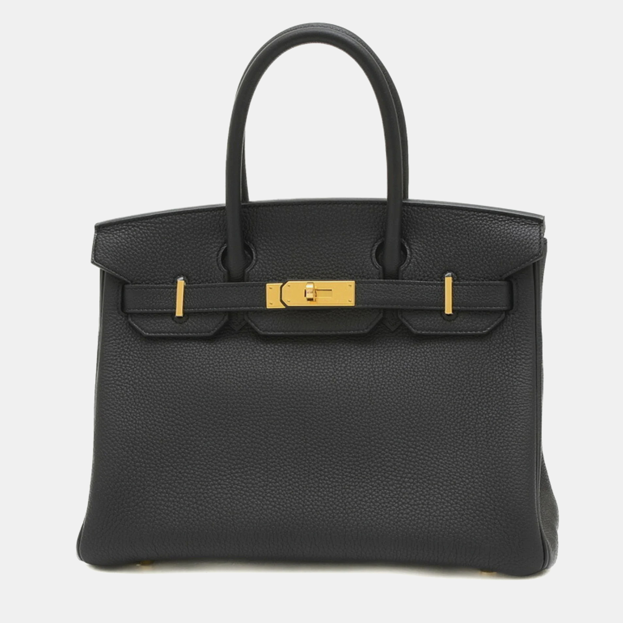 Hermes black togo birkin 30 handbag