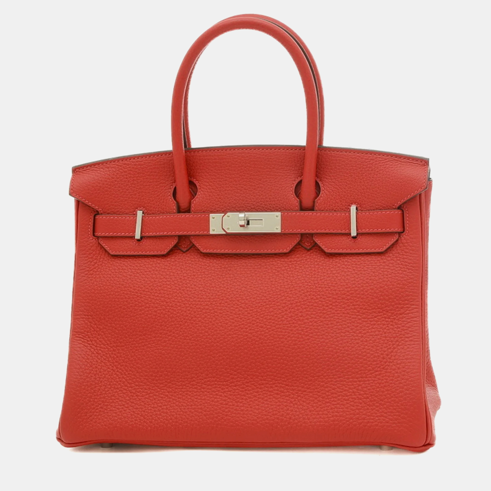 Hermes rouge kazak togo birkin 30 handbag