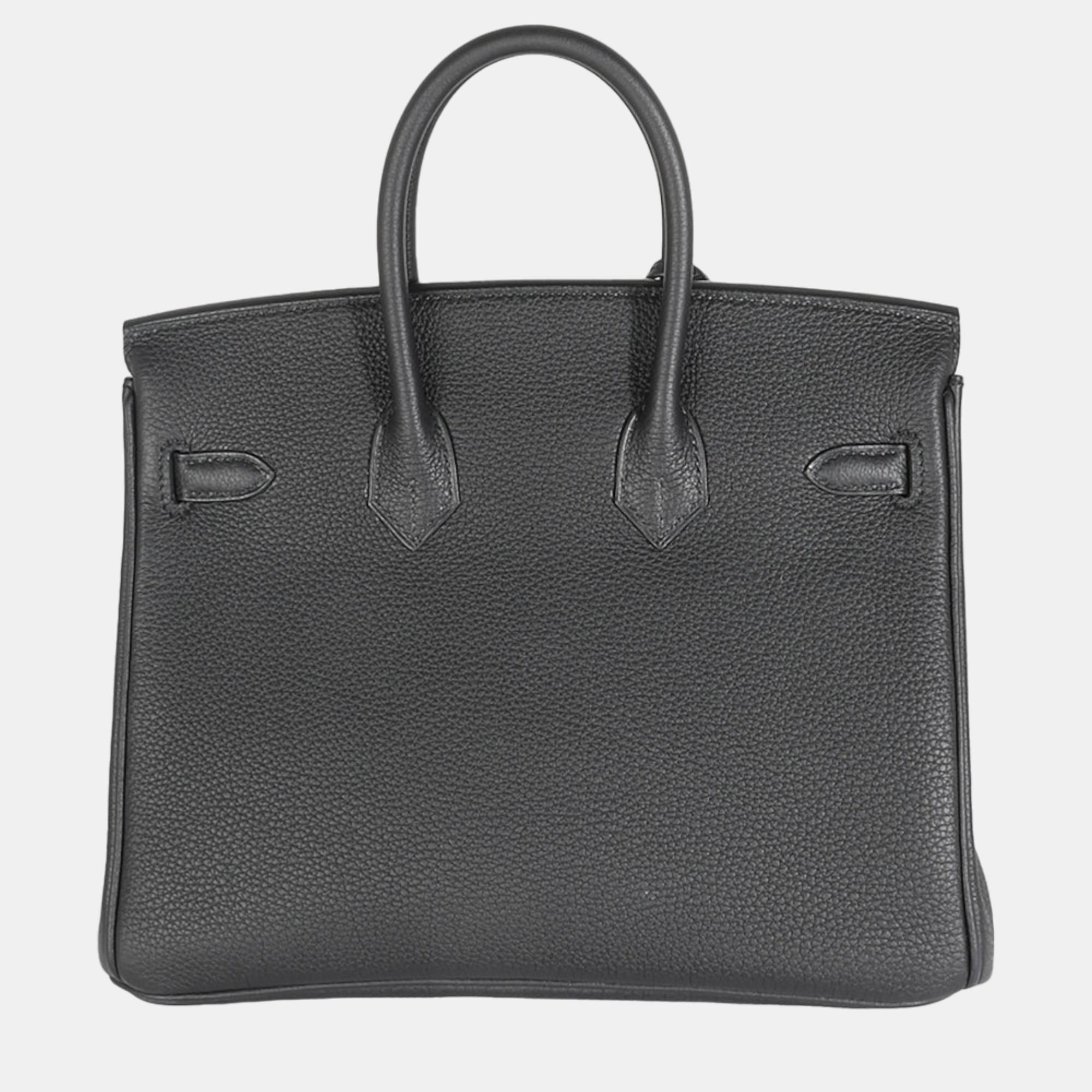 Hermes Black Togo Birkin 25 GHW Bag