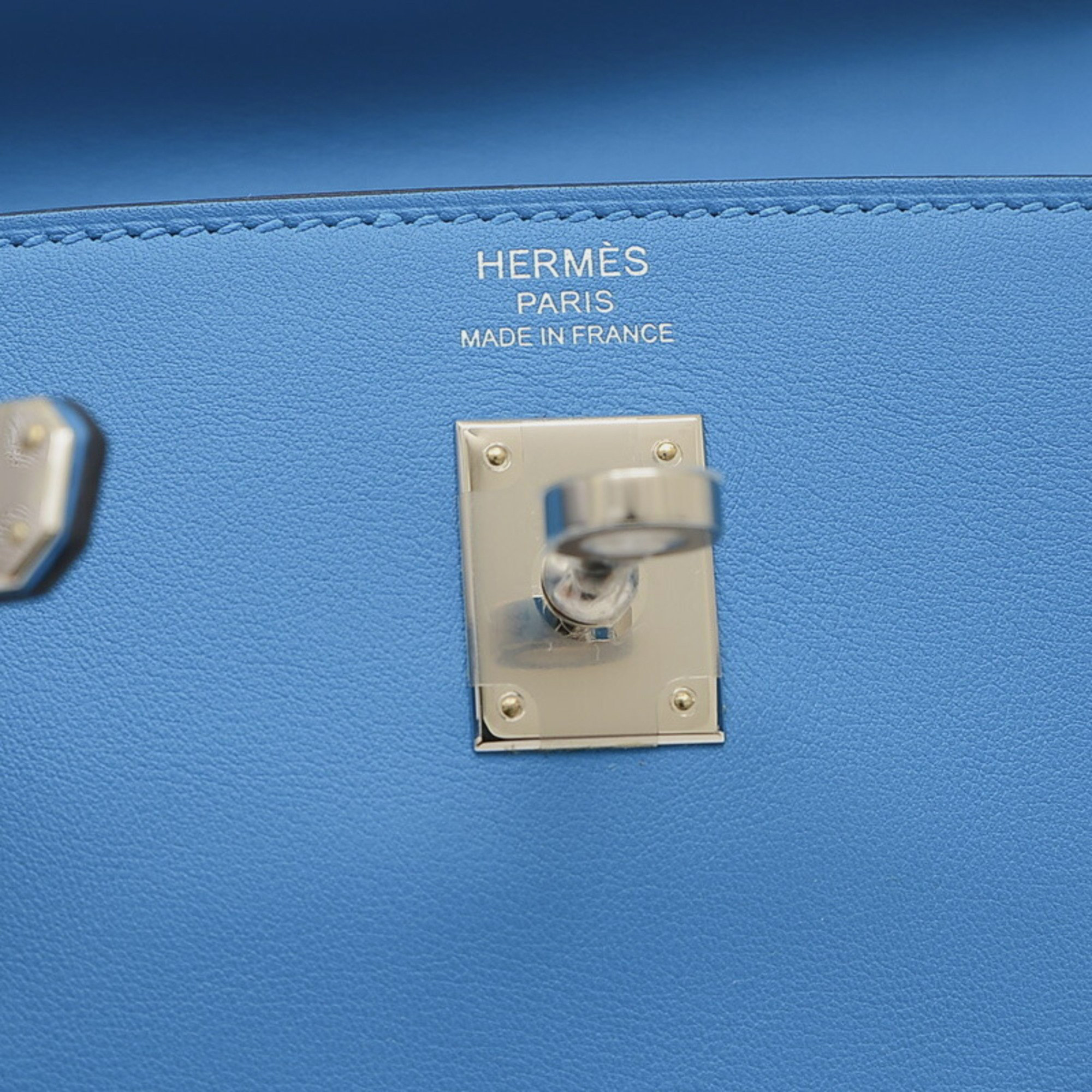 Hermes Blue Swift Leather Kelly Move Shoulder Bag