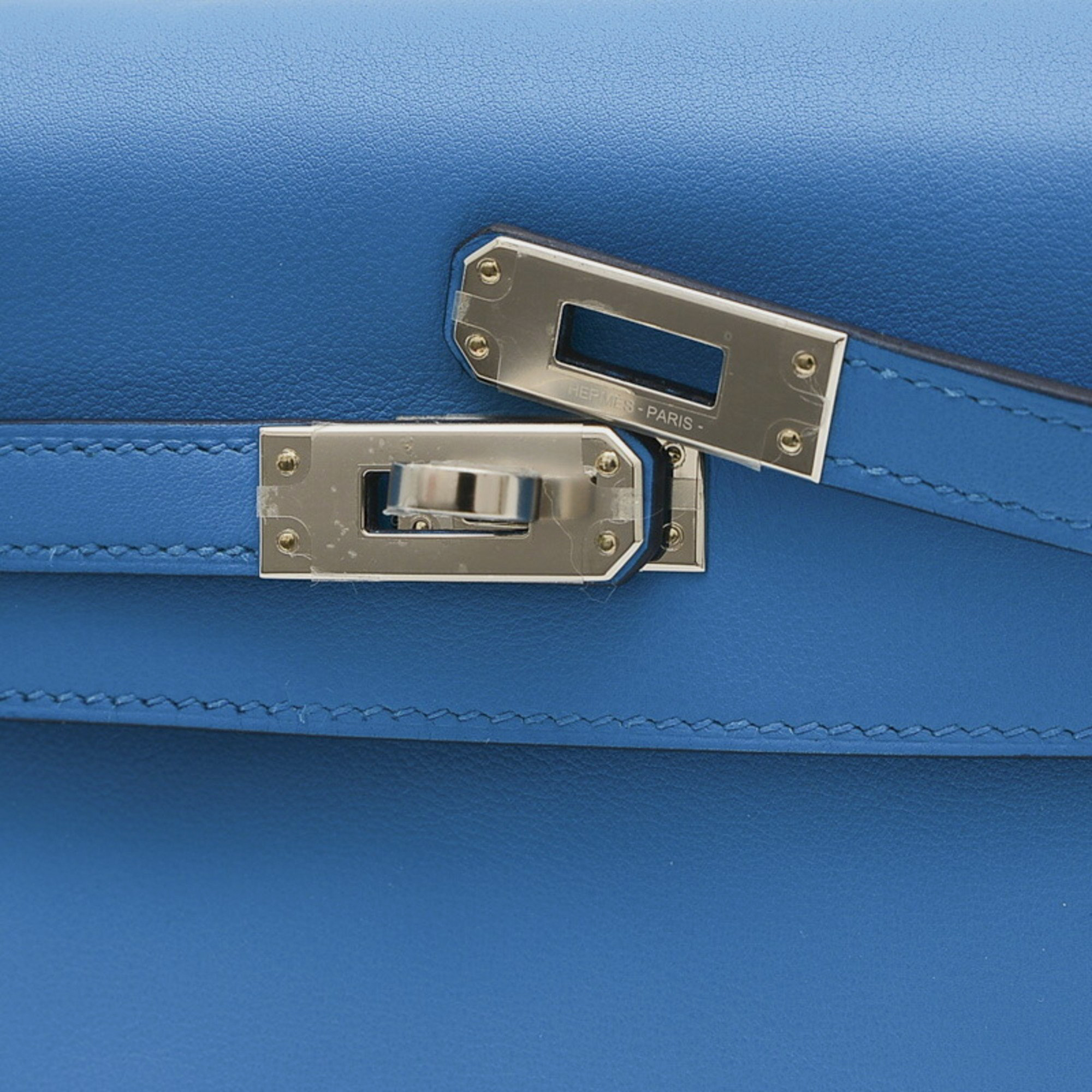 Hermes Blue Swift Leather Kelly Move Shoulder Bag