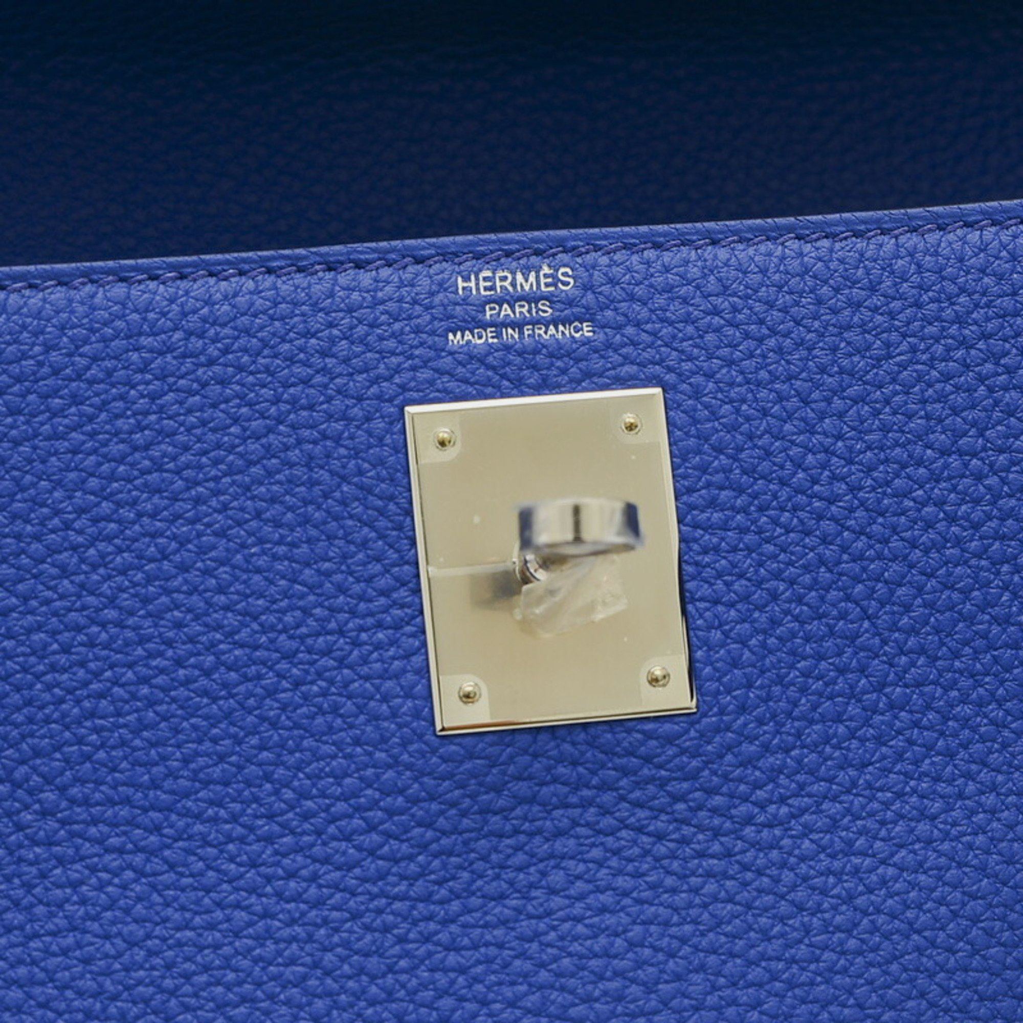 Hermes Blue Royale Togo Leather Kelly 28 Tote Bag