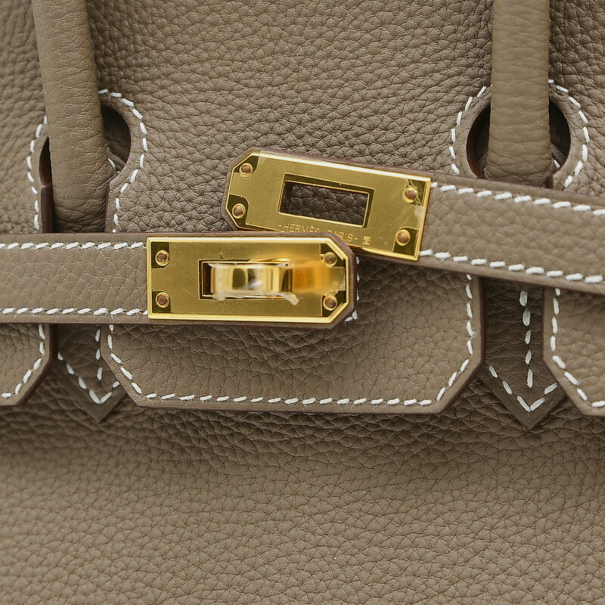 Hermes Etoupe Togo Birkin 25 Handbag