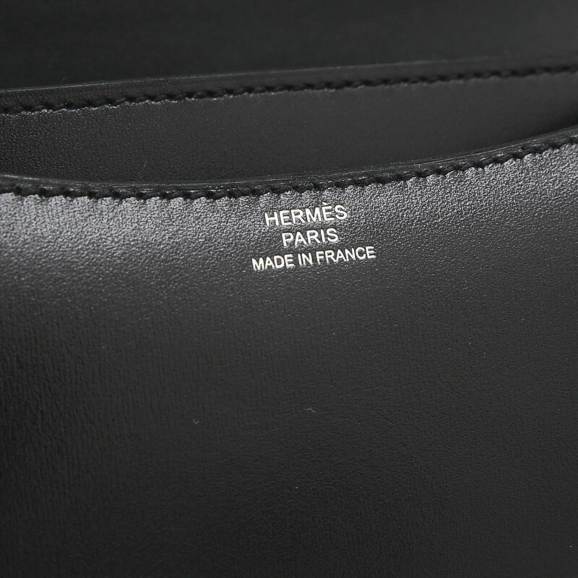 Hermes Black Box Calf Constance 18 Miroir Bag