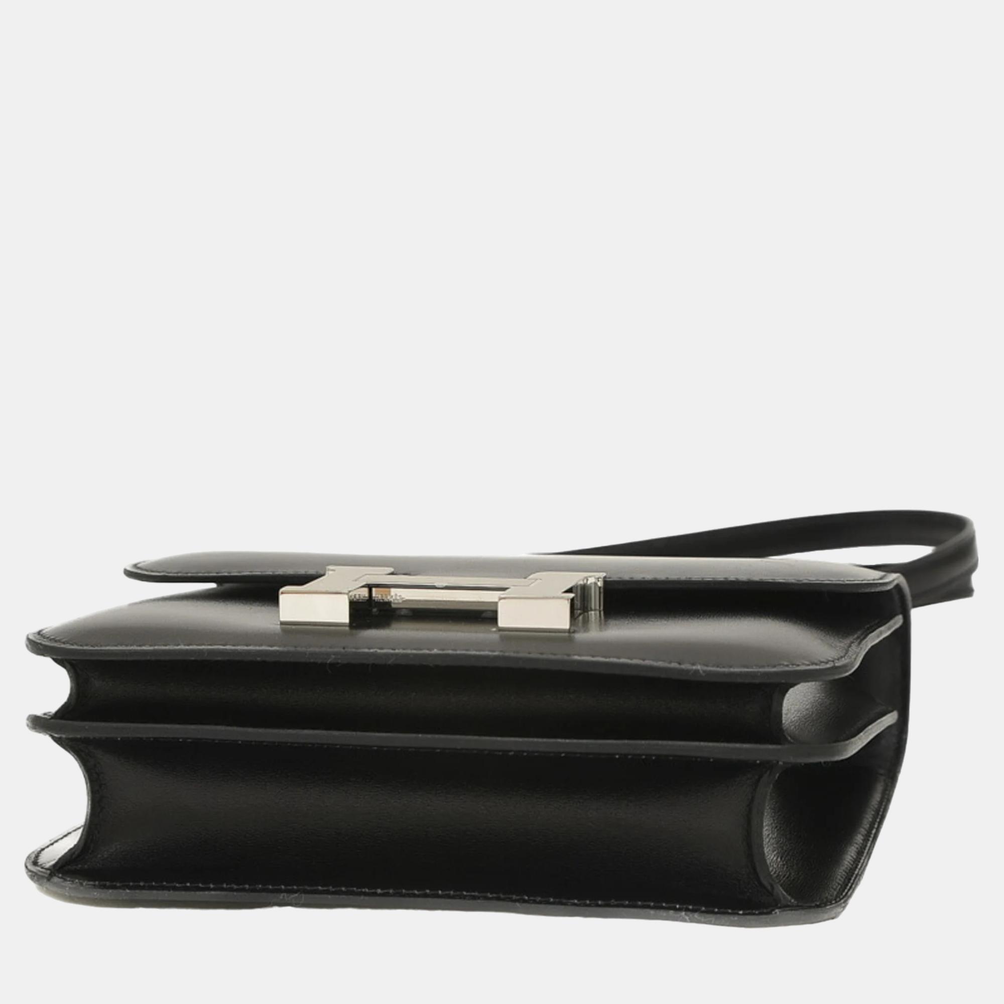 Hermes Black Box Calf Constance 18 Miroir Bag