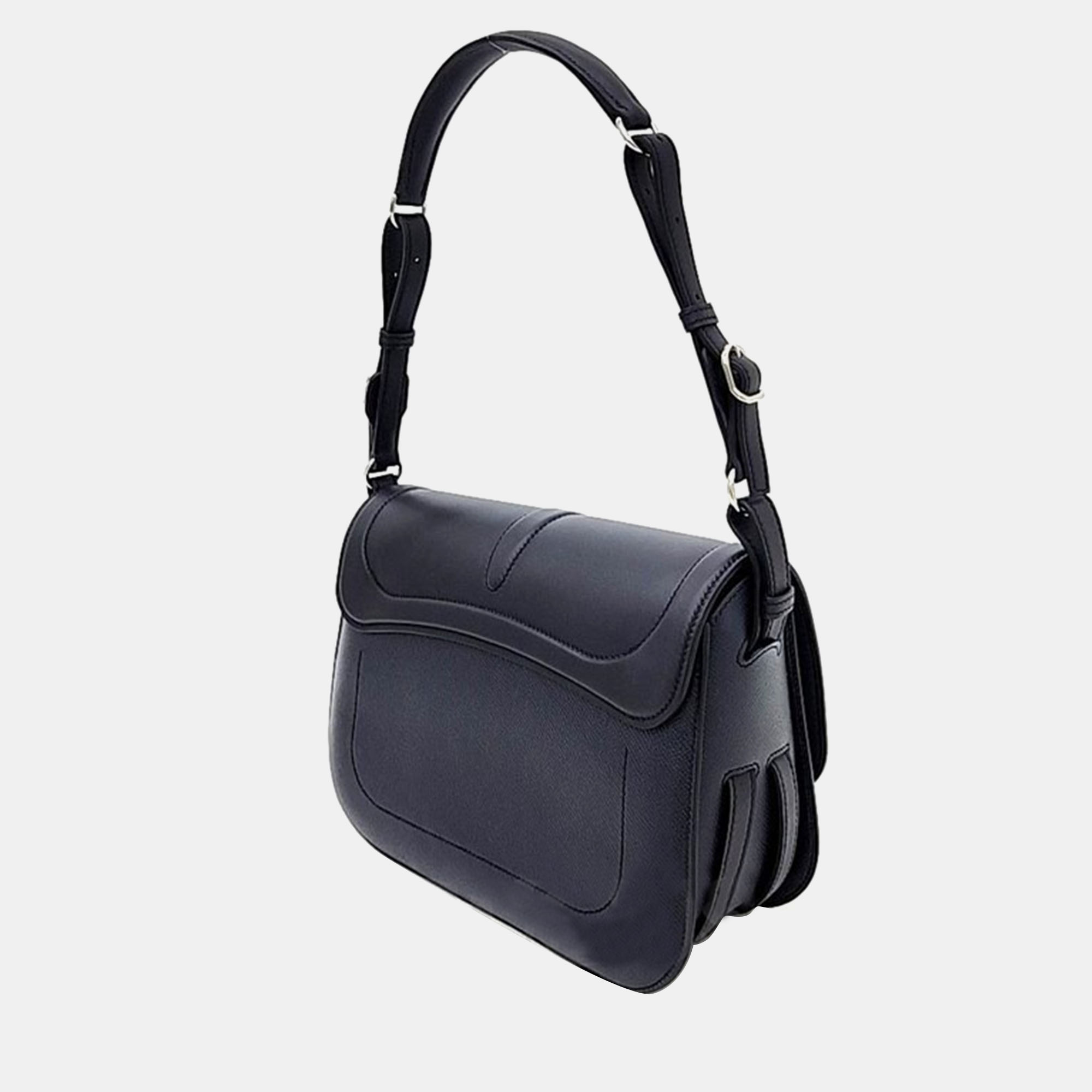 Hermes Black Leather Shoulder Bag