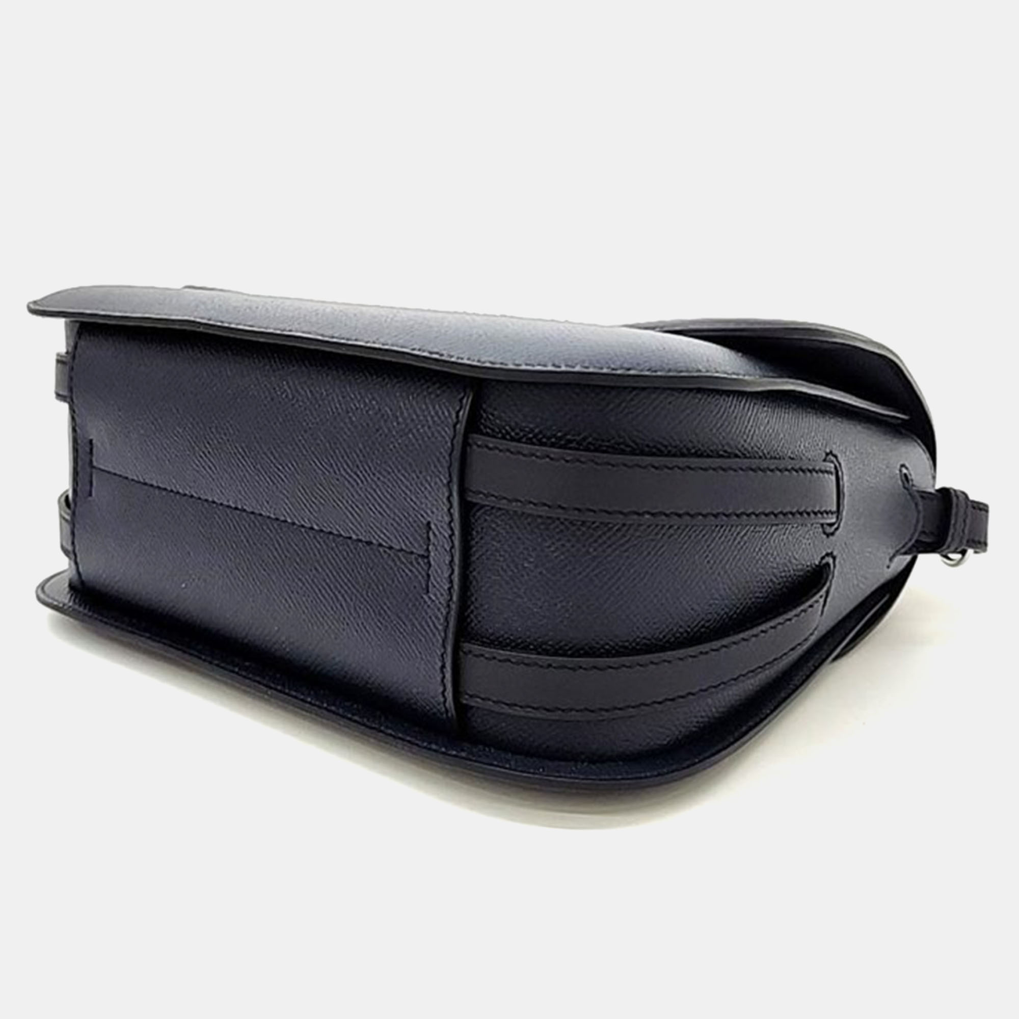 Hermes Black Leather Shoulder Bag