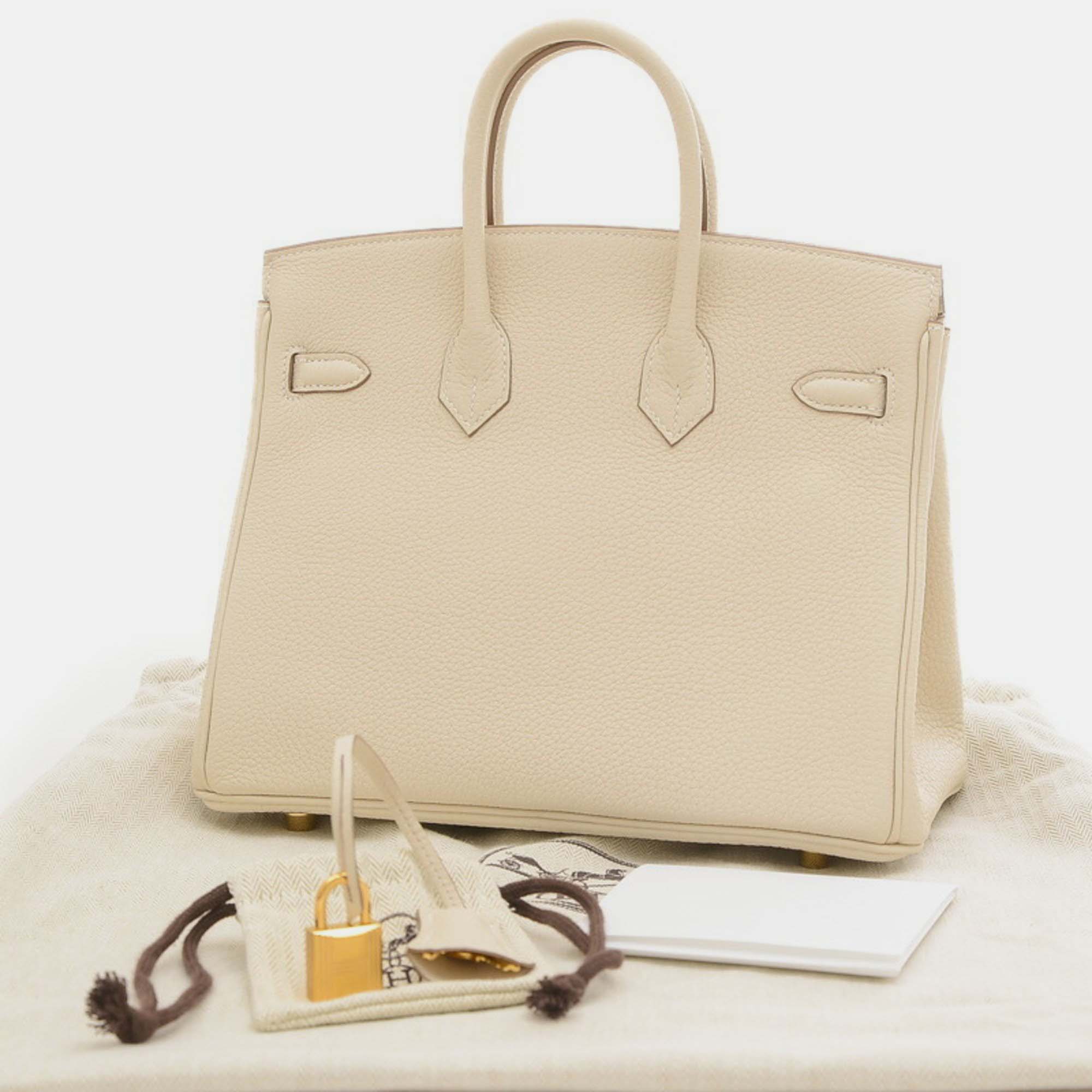 Hermes Cre Togo Birkin 25 Handbag