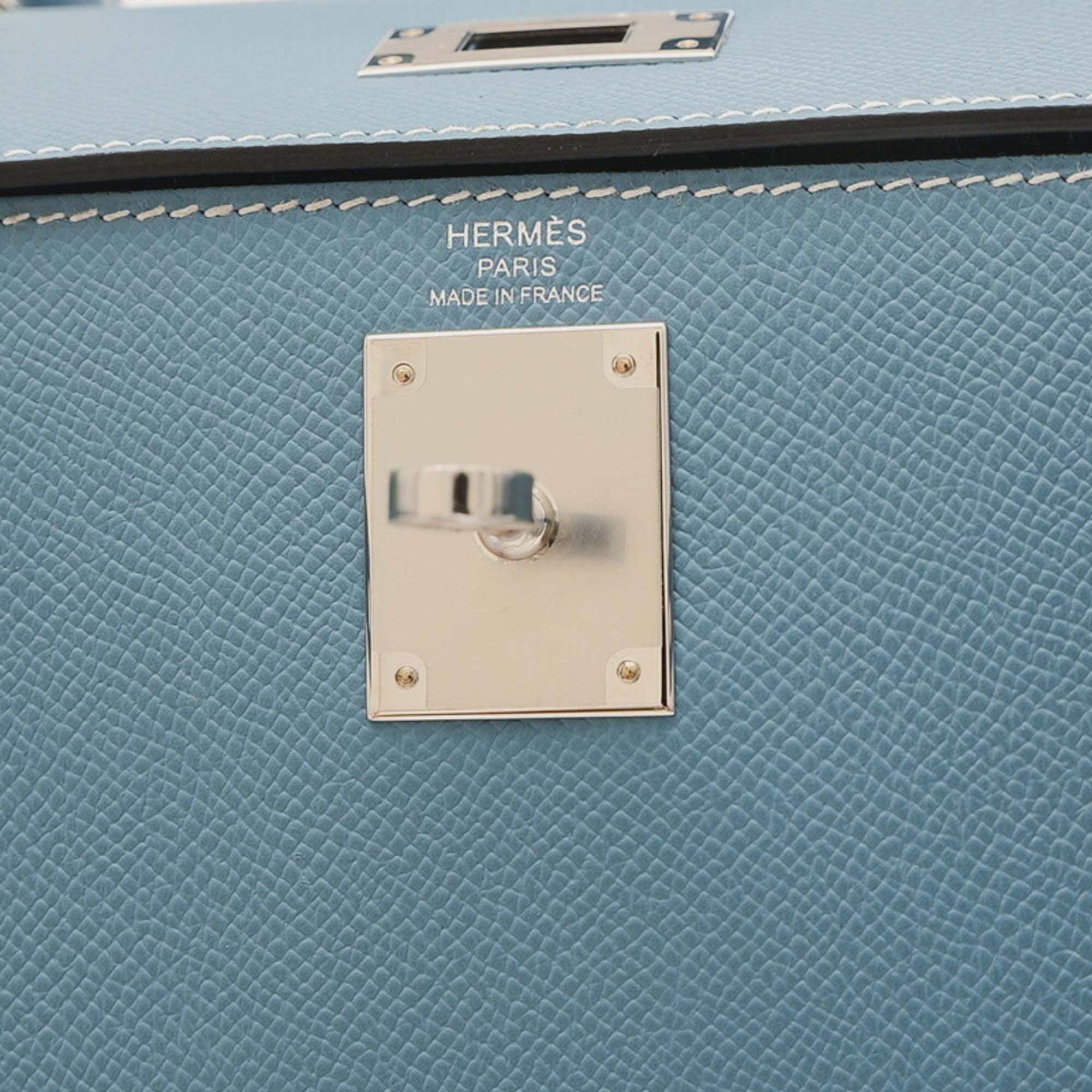 Hermes New Blue Jean Epsom Kelly 28 Handbag