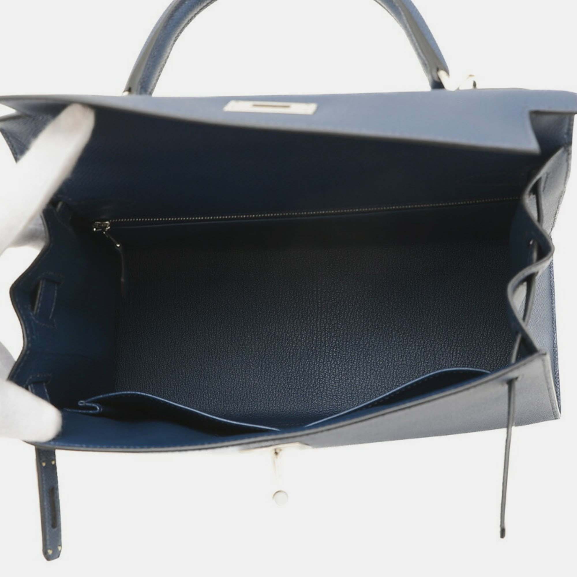 Hermes Deep Blue Epsom Kelly 28 Handbag