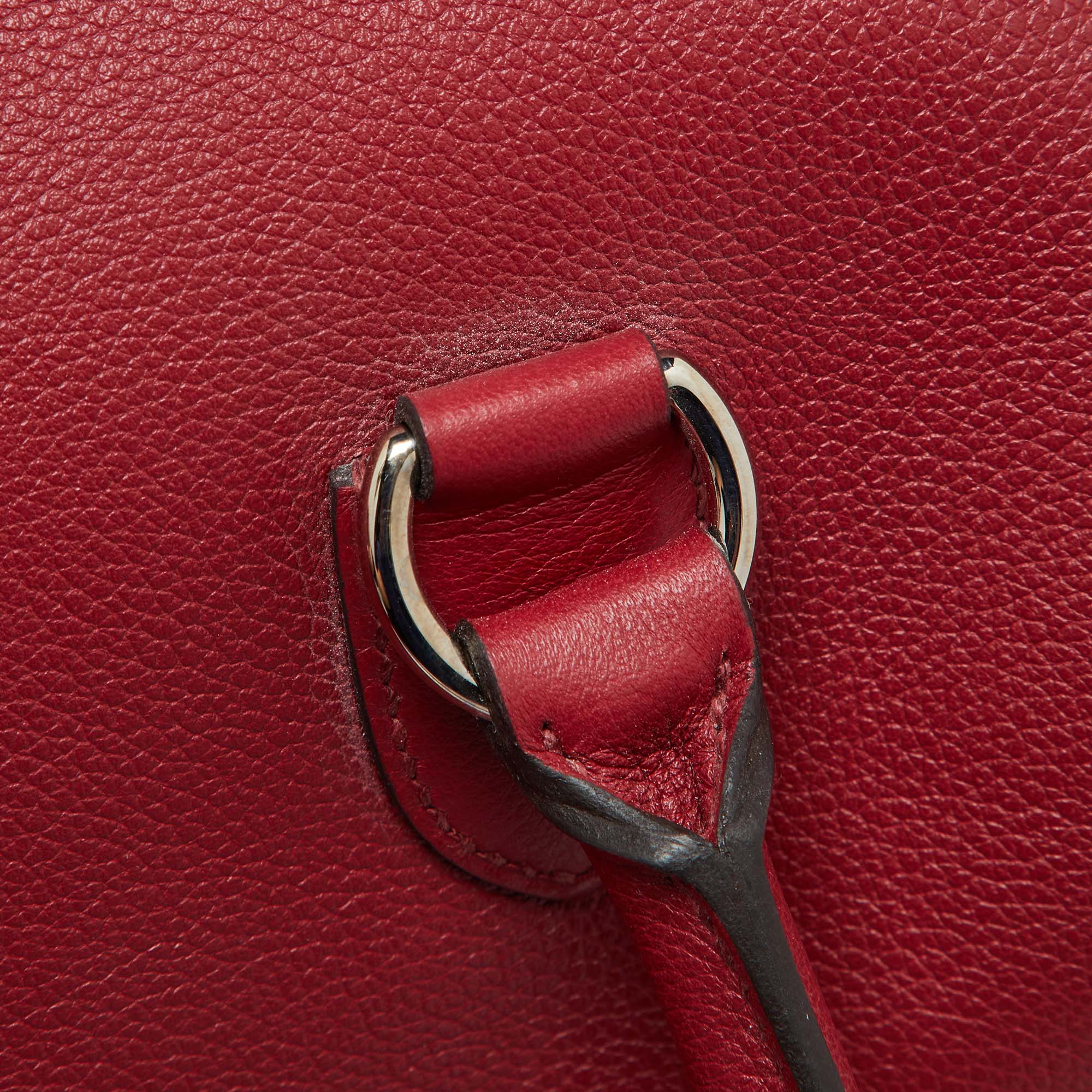 Hermès Ruby Ever Color Leather Palladium Toolbox 26 Bag