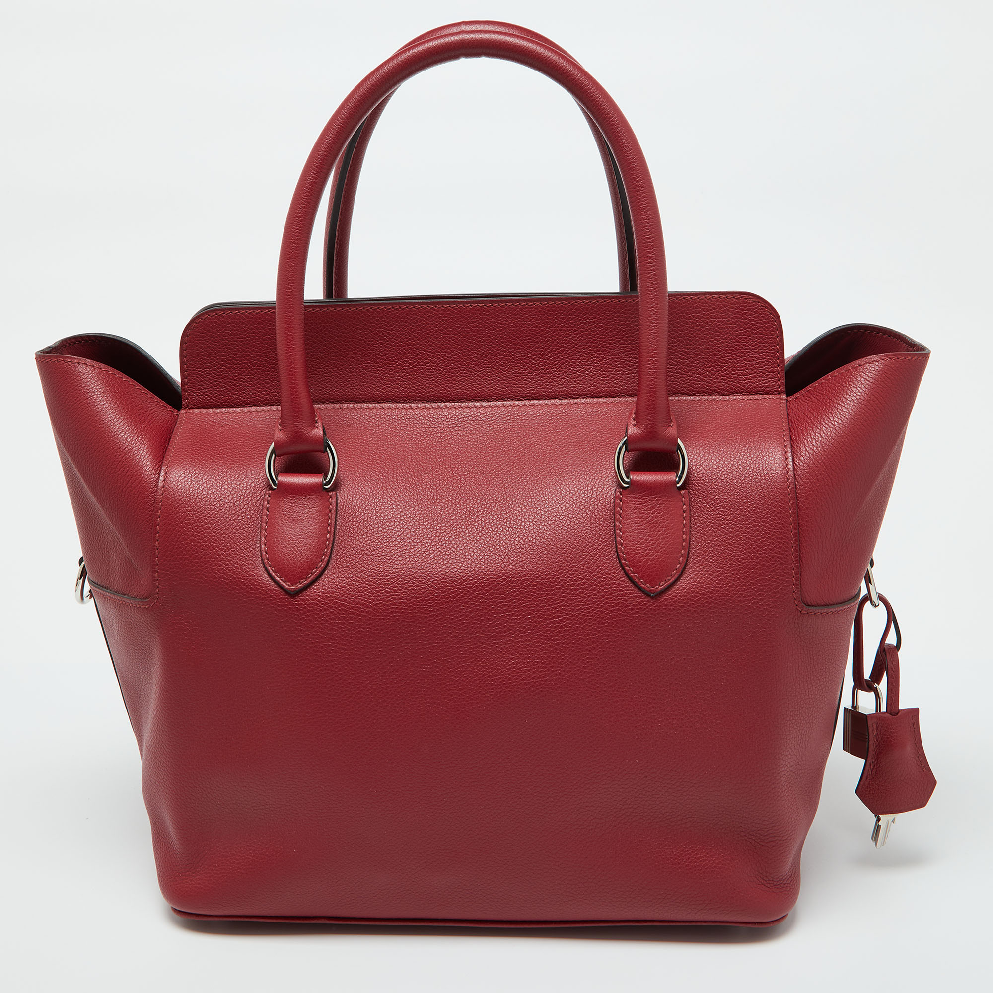 Hermès Ruby Ever Color Leather Palladium Toolbox 26 Bag