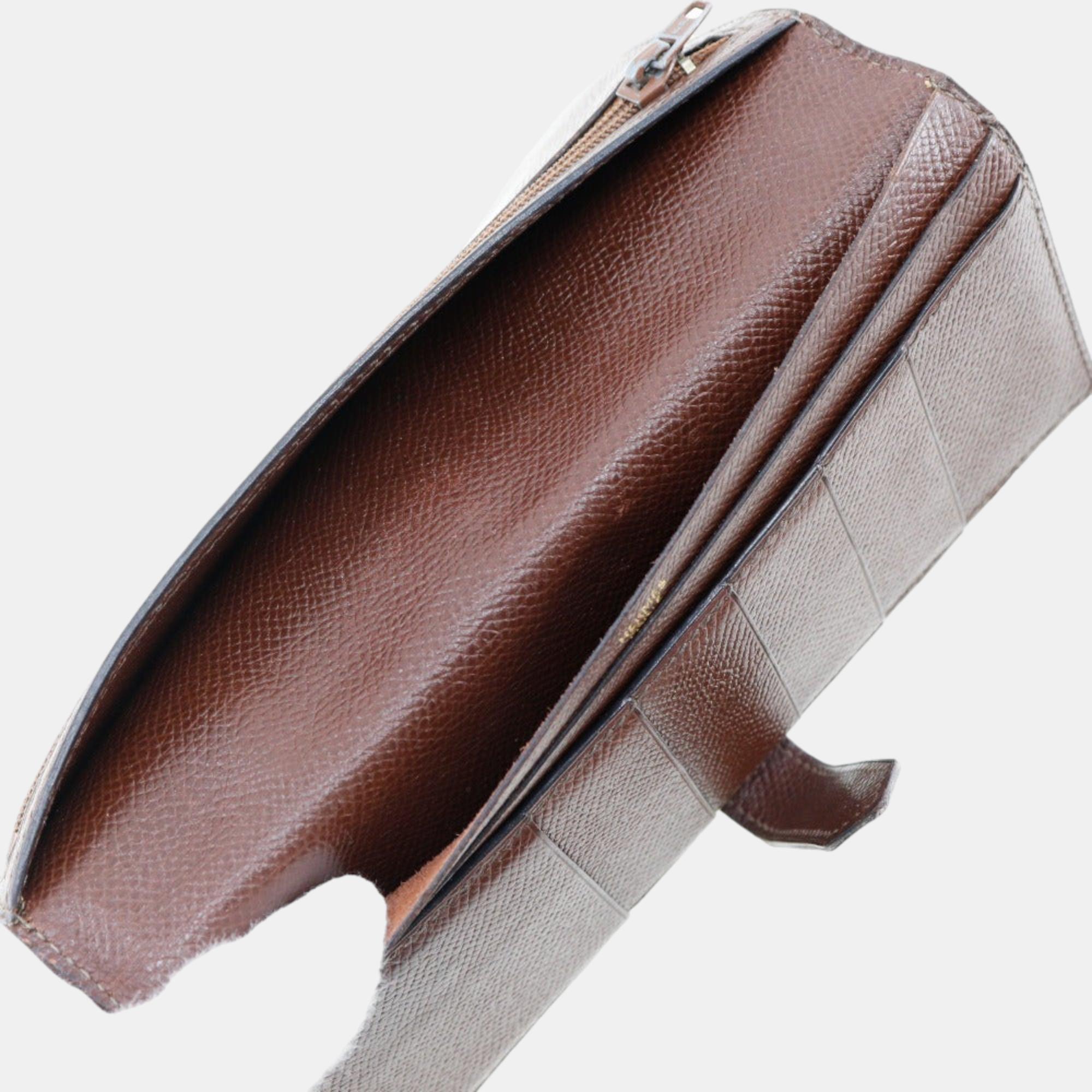 Hermes Brown Epsom Leather Bearn Wallet