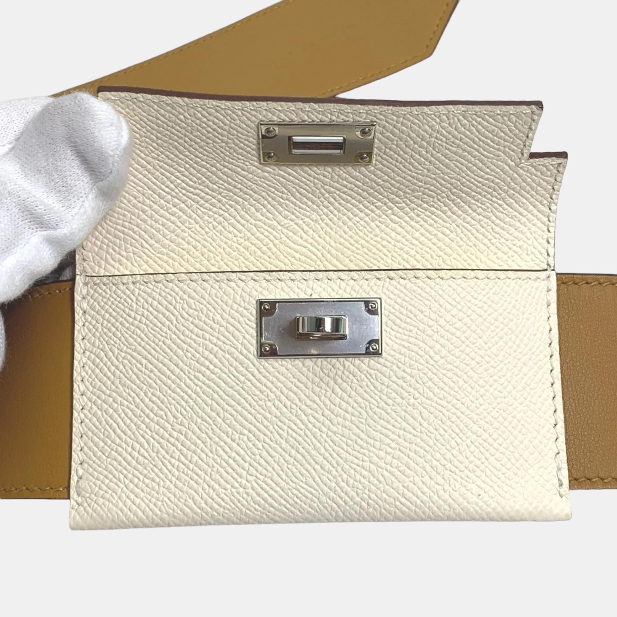 Hermes Nata /Sesame Beige Bandouliere Bag Kelly Pochette