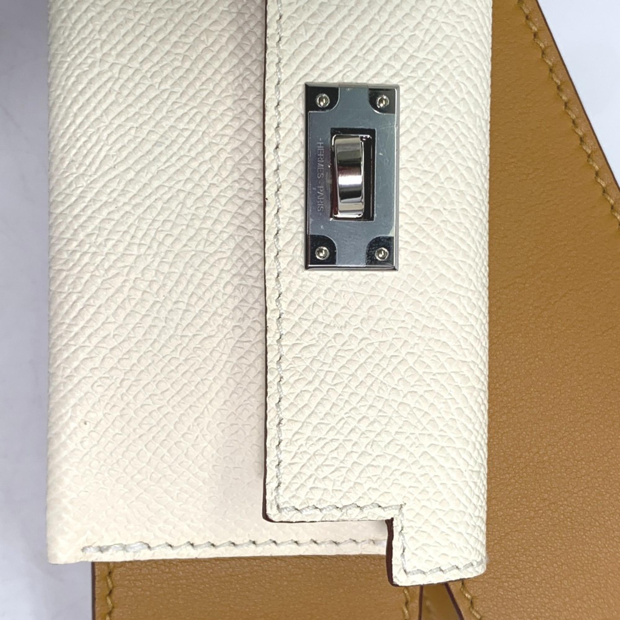 Hermes Nata /Sesame Beige Bandouliere Bag Kelly Pochette