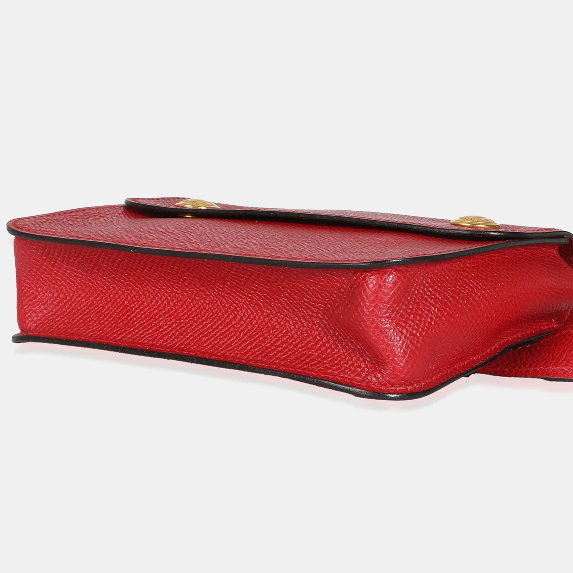 Hermes Rouge Vif Courchevel Pochette Belt Bag GHW