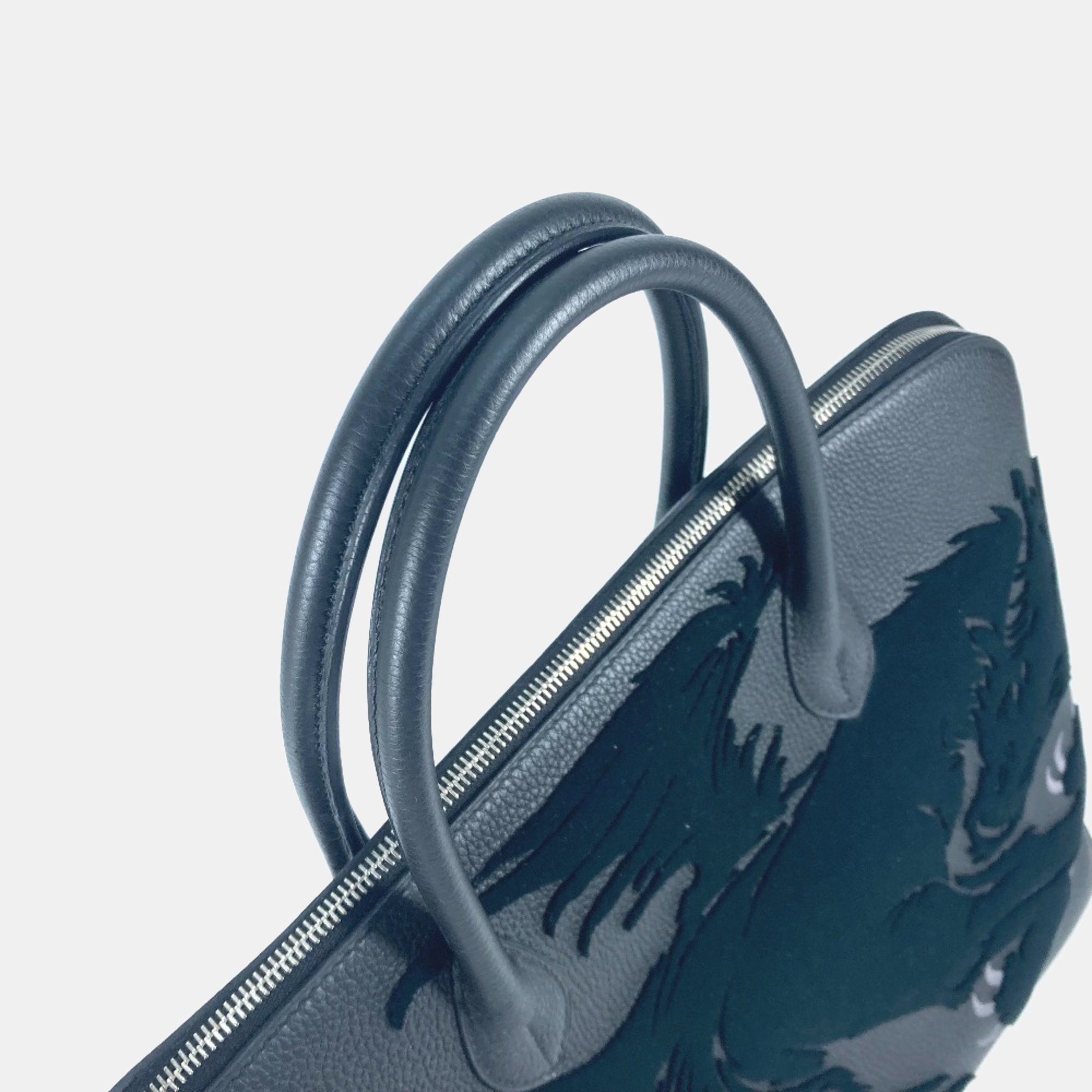 Hermes Black X Blue Handbag