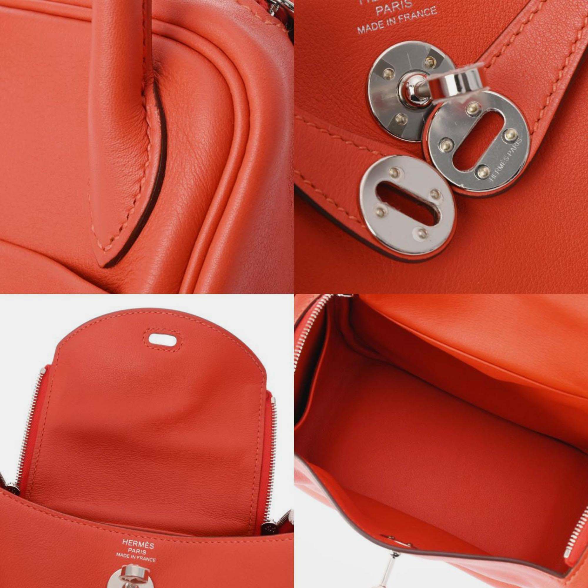 Hermes Lindy Rose Texas Swift Leather Bag