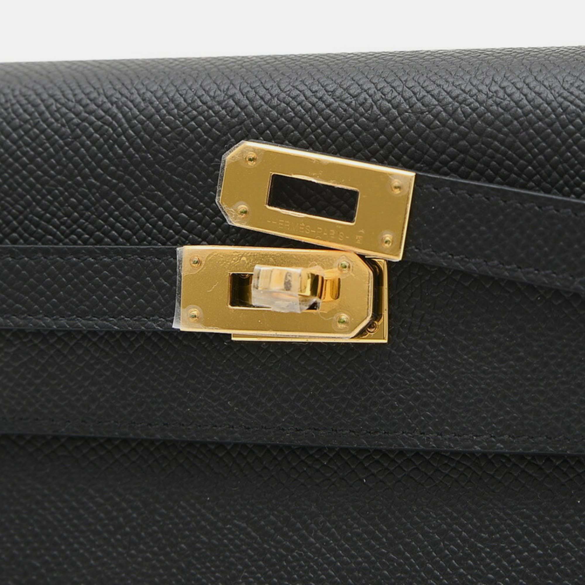 Hermes Black Epsom Kelly To Go Shoulder Bag